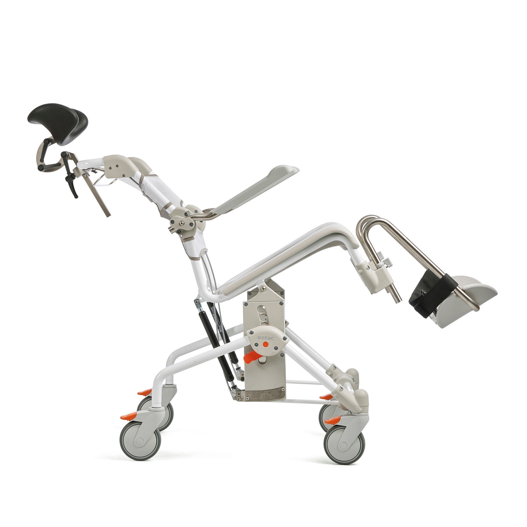 DT Davis Enterprises Ltd - E80229412 Commode / Shower Chair Swift Mobil Tilt-2 Flip-Back Arms Steel Frame Mesh Backrest 21-1/4 Inch Seat Width 353 lbs. Weight Capacity