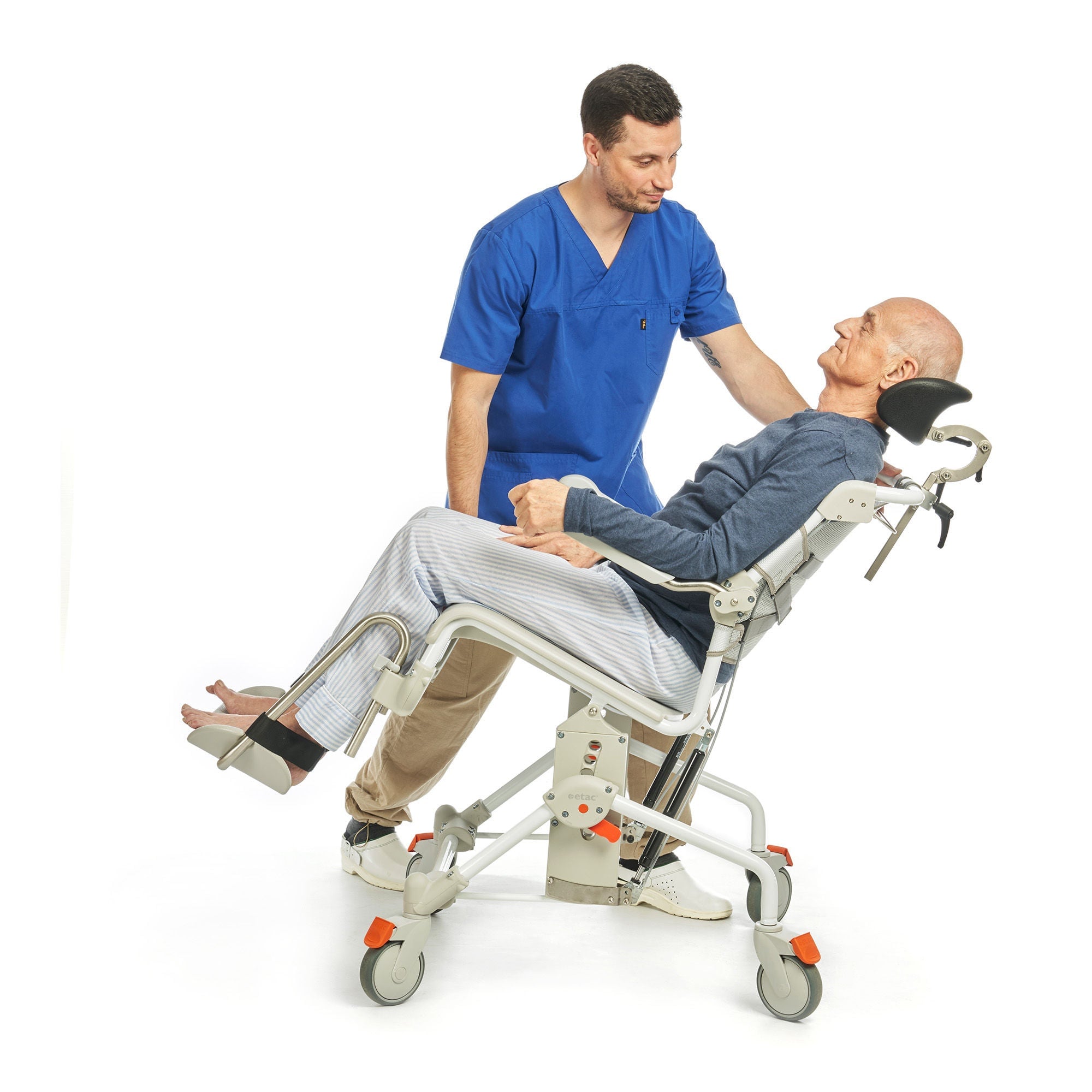 DT Davis Enterprises Ltd - E80229412 Commode / Shower Chair Swift Mobil Tilt-2 Flip-Back Arms Steel Frame Mesh Backrest 21-1/4 Inch Seat Width 353 lbs. Weight Capacity