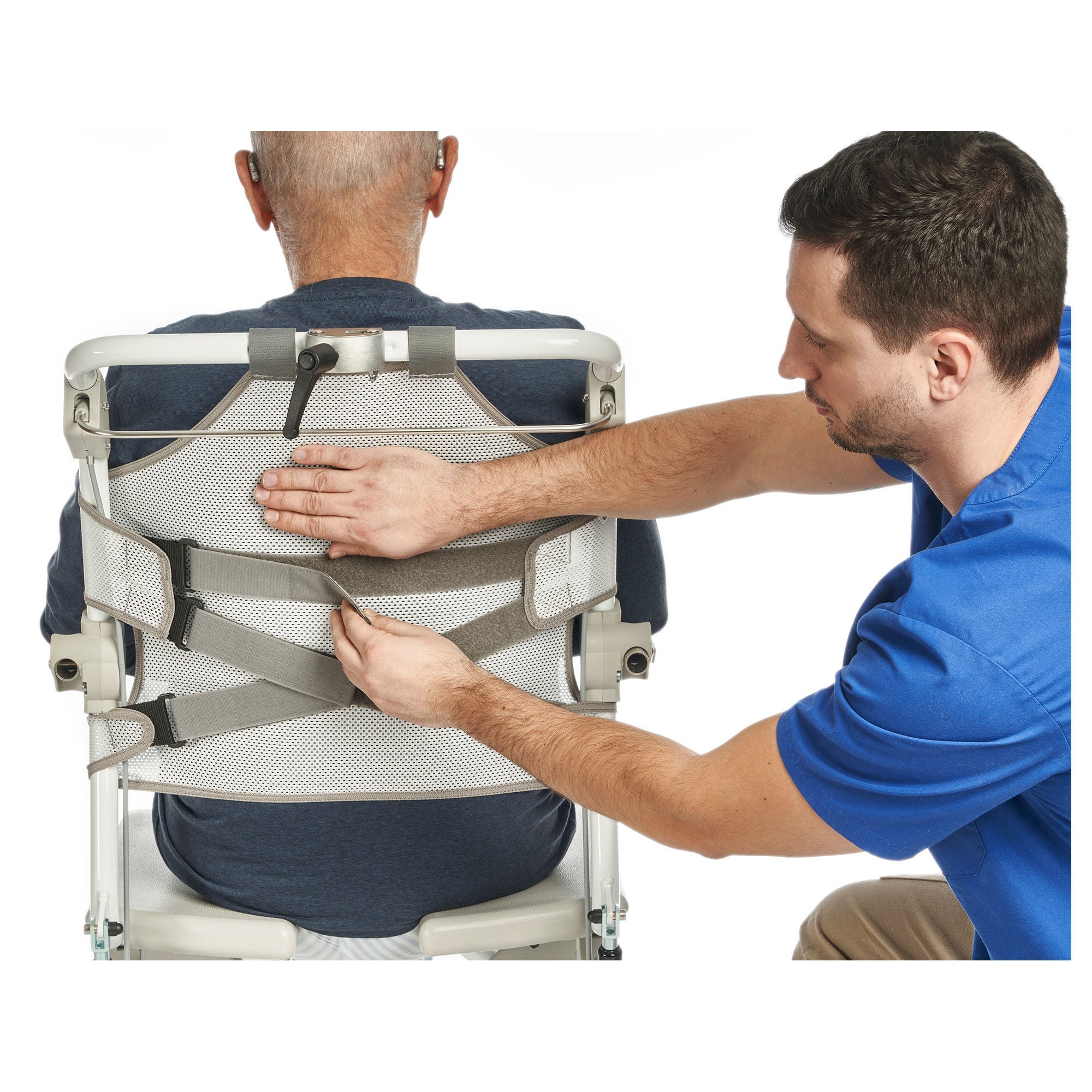 DT Davis Enterprises Ltd - E80229412 Commode / Shower Chair Swift Mobil Tilt-2 Flip-Back Arms Steel Frame Mesh Backrest 21-1/4 Inch Seat Width 353 lbs. Weight Capacity