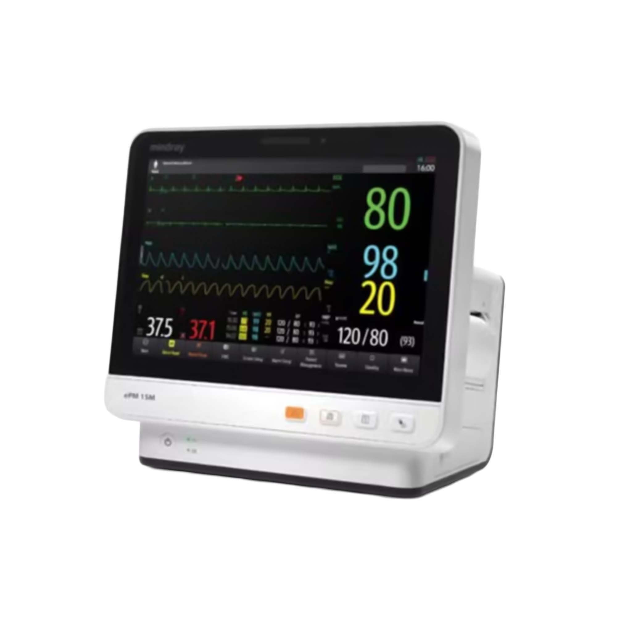 Mindray USA - 121-002712-00 Patient Monitor Mindray ePM Monitoring 3 / 5 Lead ECG / NIBP / Repiration / SpO2 / Temperature AC Power / Battery Operated