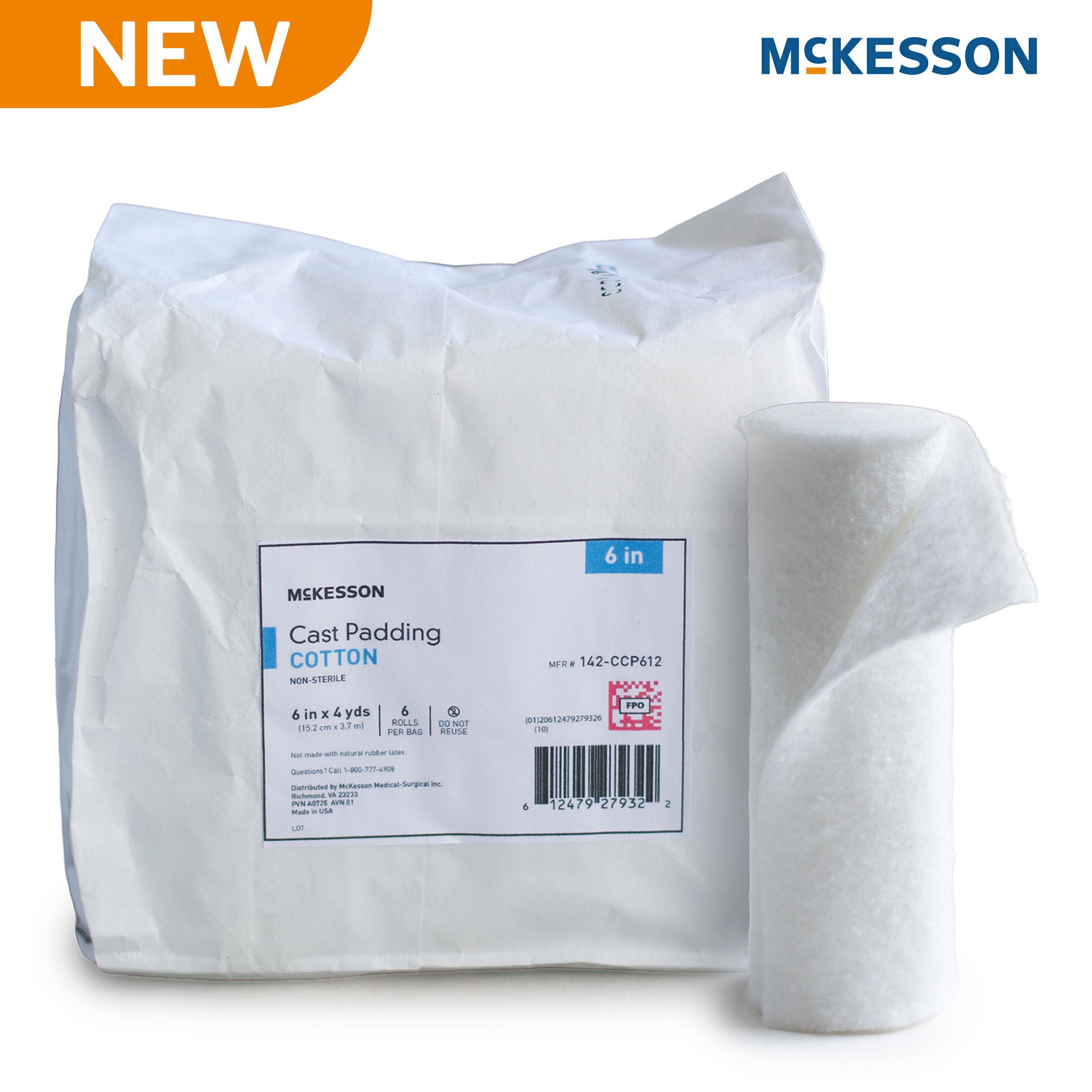 McKesson Brand - 142-CCP612 Cast Padding Undercast McKesson 6 Inch X 4 Yard Cotton NonSterile
