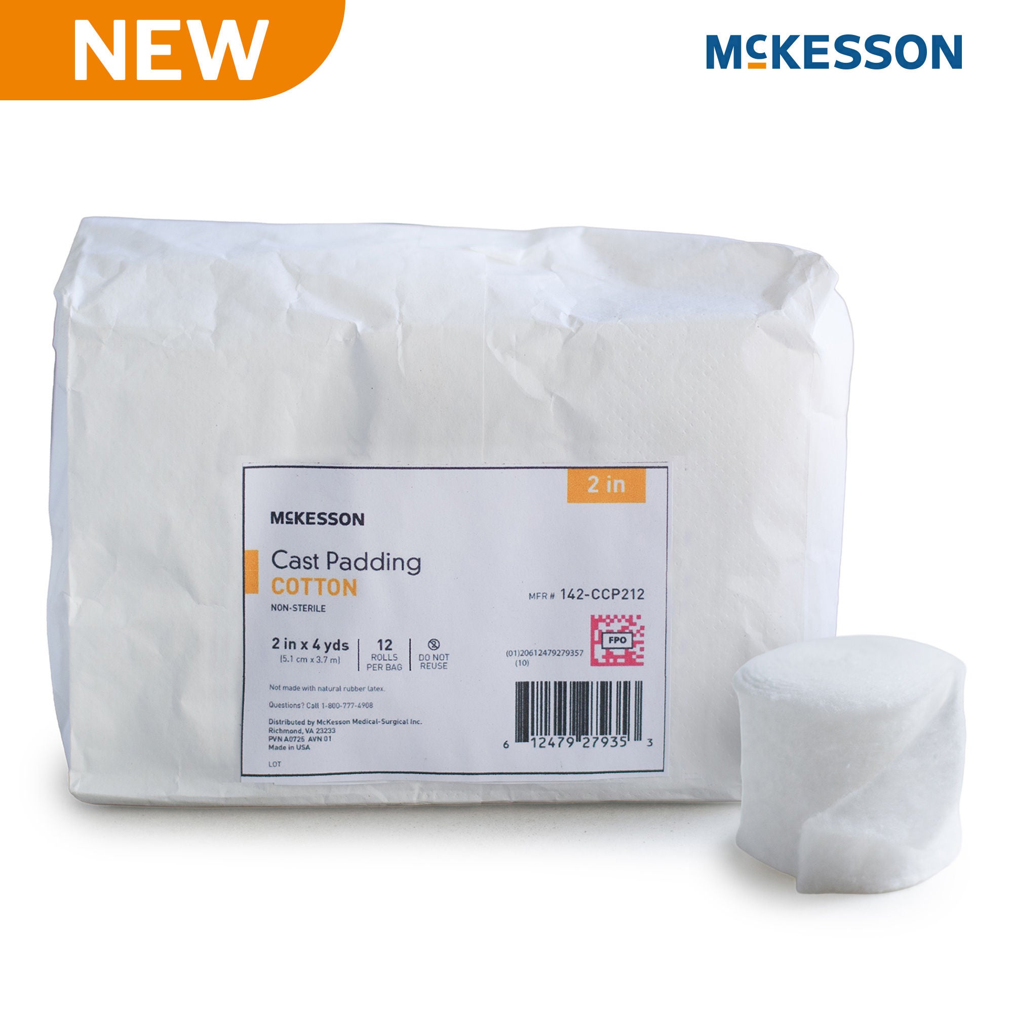 McKesson Brand - 142-CCP212 Cast Padding Undercast McKesson 2 Inch X 4 Yard Cotton NonSterile