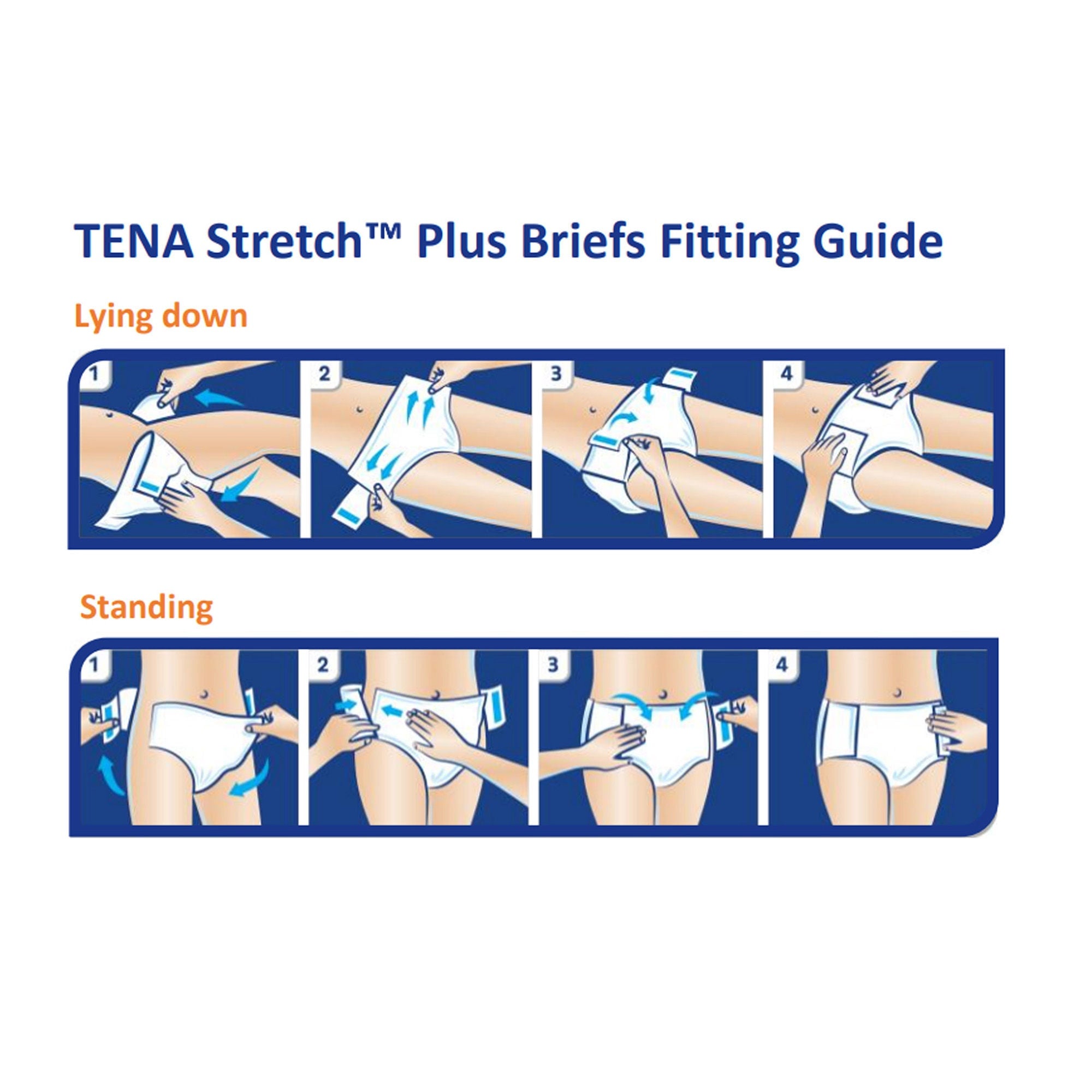 Essity HMS North America Inc - 67660 Incontinence Brief TENA Stretch™ Plus Adult Medium / Regular Unisex Disposable Moderate Absorbency