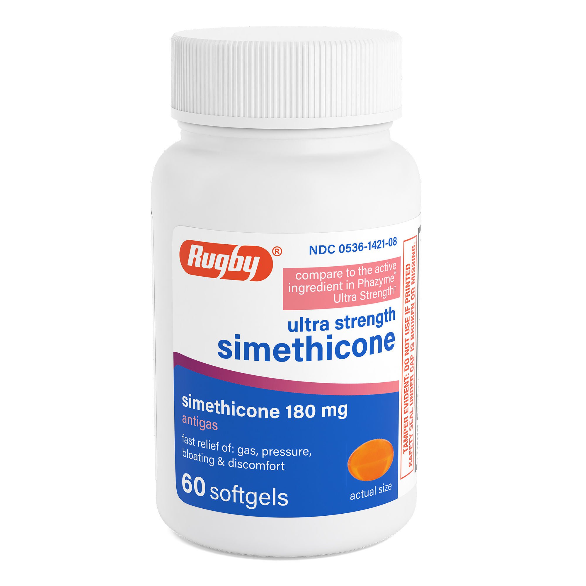 Major Pharmaceuticals - 00536142108 Rugby® Ultra Strength Simethicone Softgels