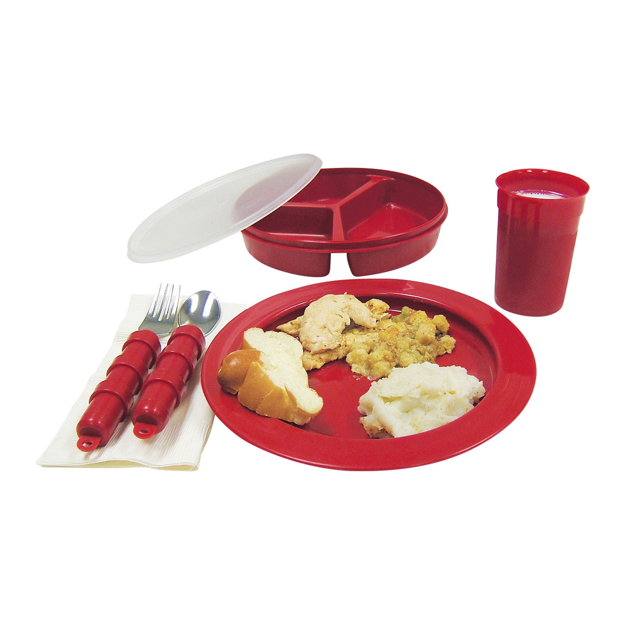Alimed - 2970010885 Dining Set Redware™ Polycarbonate Red Reusable