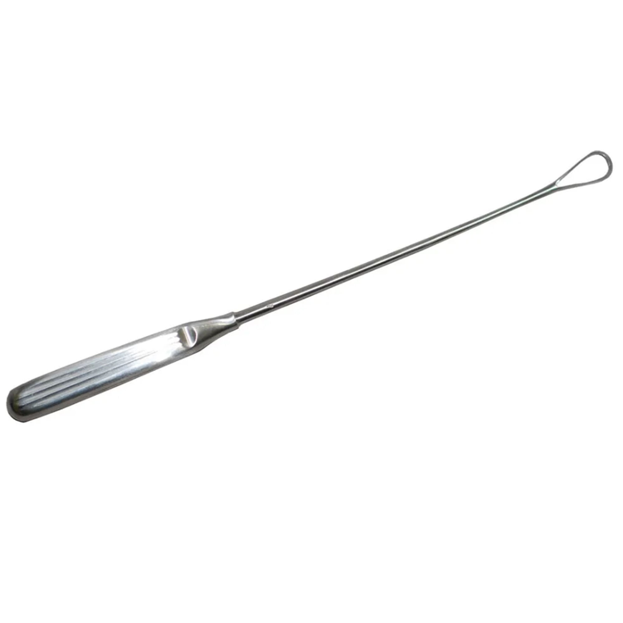 Medgyn Products - 030646 Uterine Curette MedGyn Sims 11 Inch Length Hollow Handle with Grooves Size 4 Tip Sharp Teardrop Loop Tip