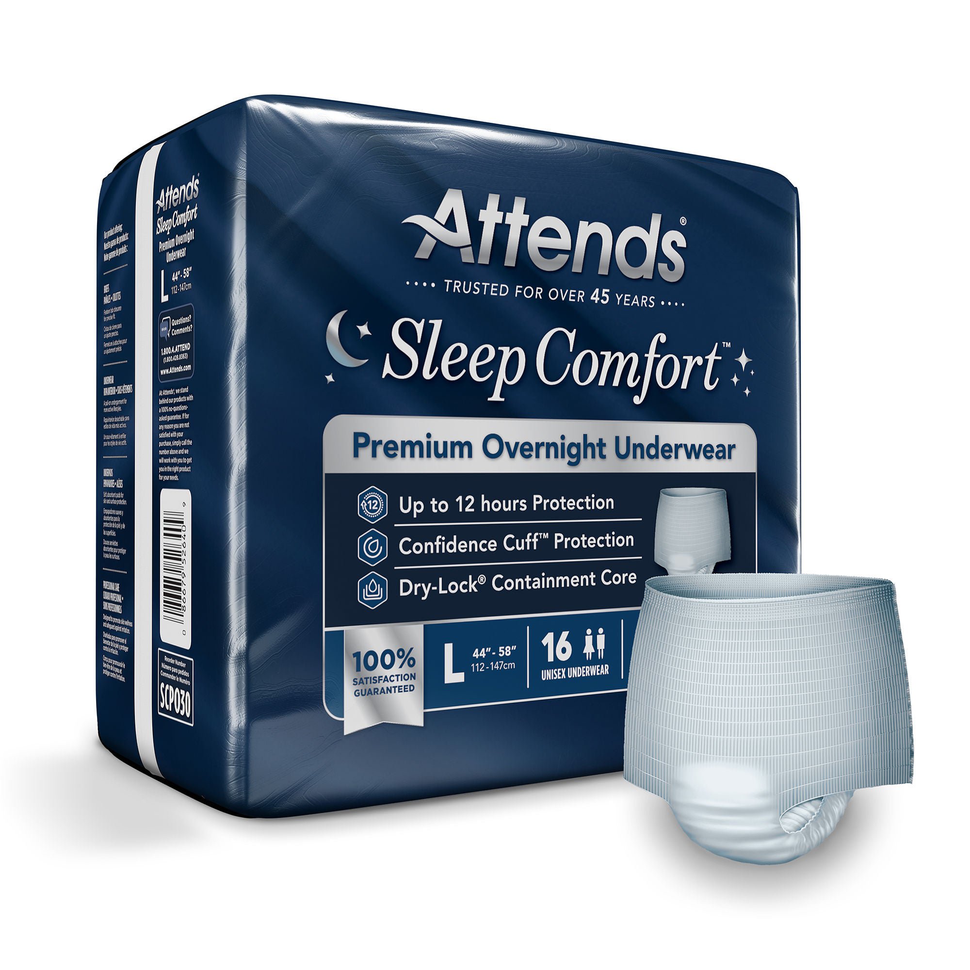 Attends Healthcare Products - SCPO30 Attends® Sleep Comfort Premium Overnight Underwear
