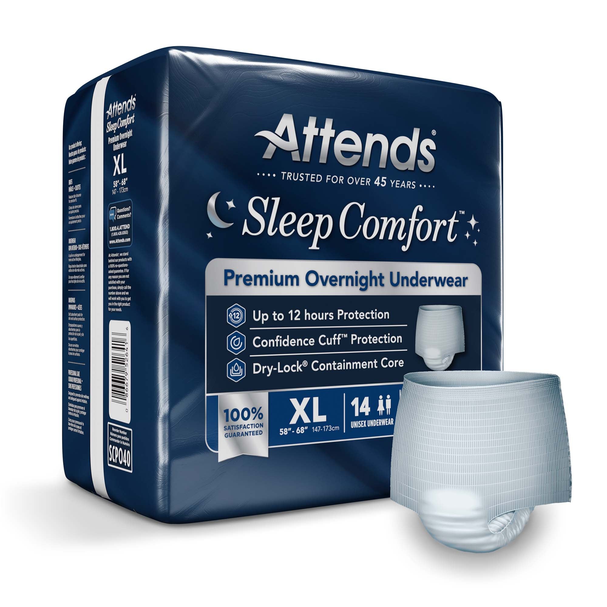 Attends Healthcare Products - SCPO40 Attends® Sleep Comfort Premium Overnight Underwear
