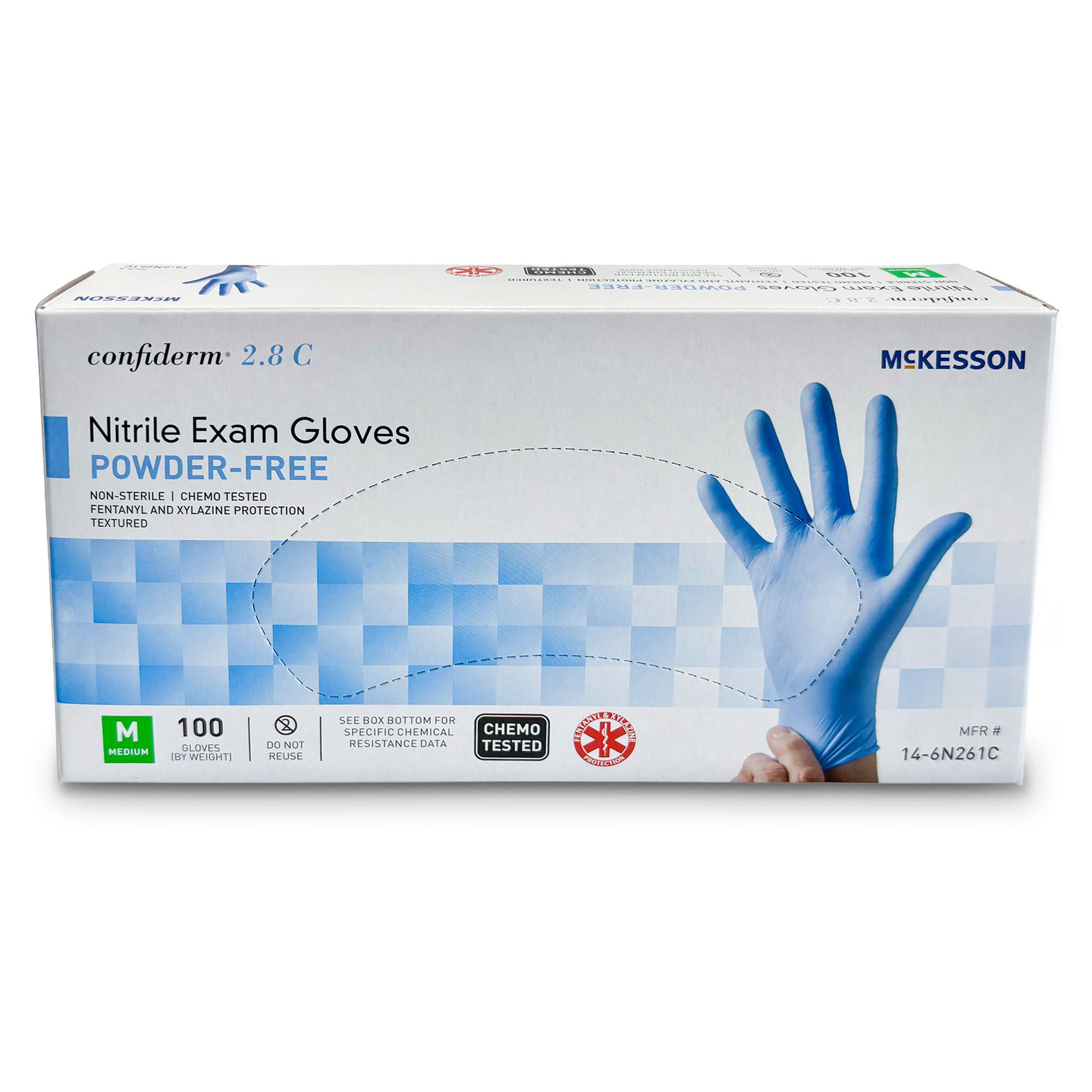 McKesson Brand - 14-6N261C McKesson Confiderm® 2.8C Nitrile Exam Gloves