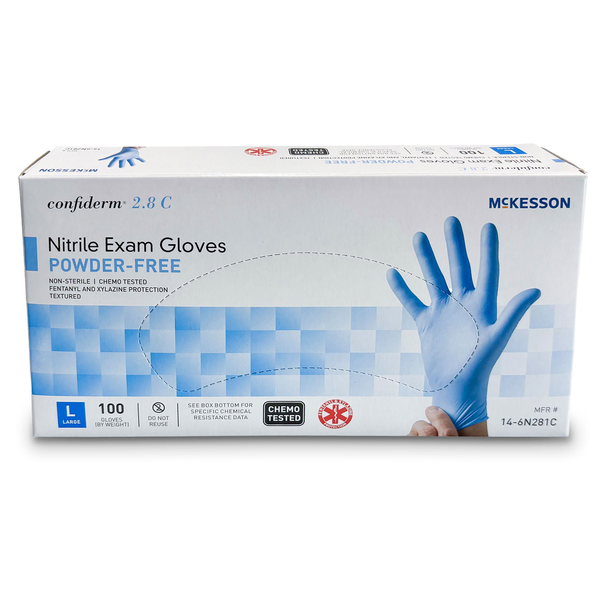 McKesson Brand - 14-6N281C McKesson Confiderm® 2.8C Nitrile Exam Gloves