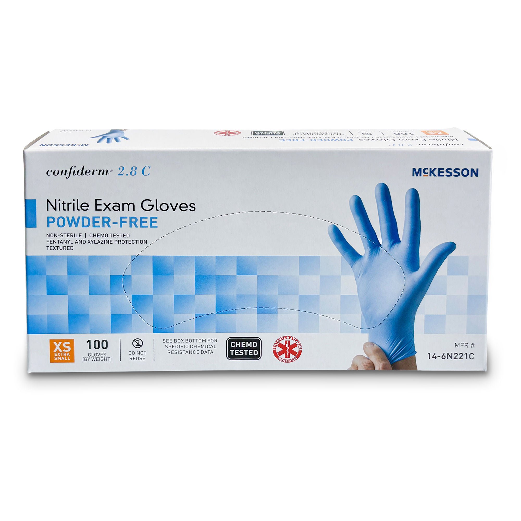 McKesson Brand - 14-6N221C McKesson Confiderm® 2.8C Nitrile Exam Gloves