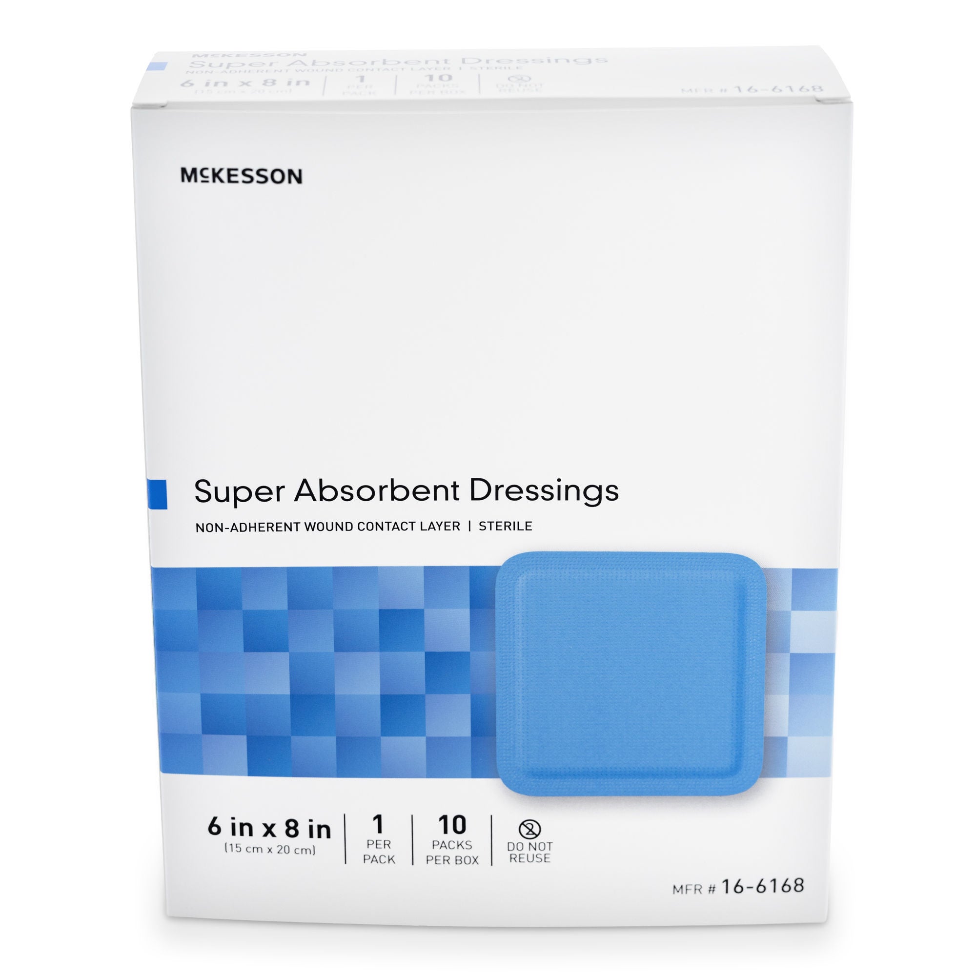 McKesson Brand - 16-6168 McKesson MedSurg Wound Dressing W/SAP 6"X8"