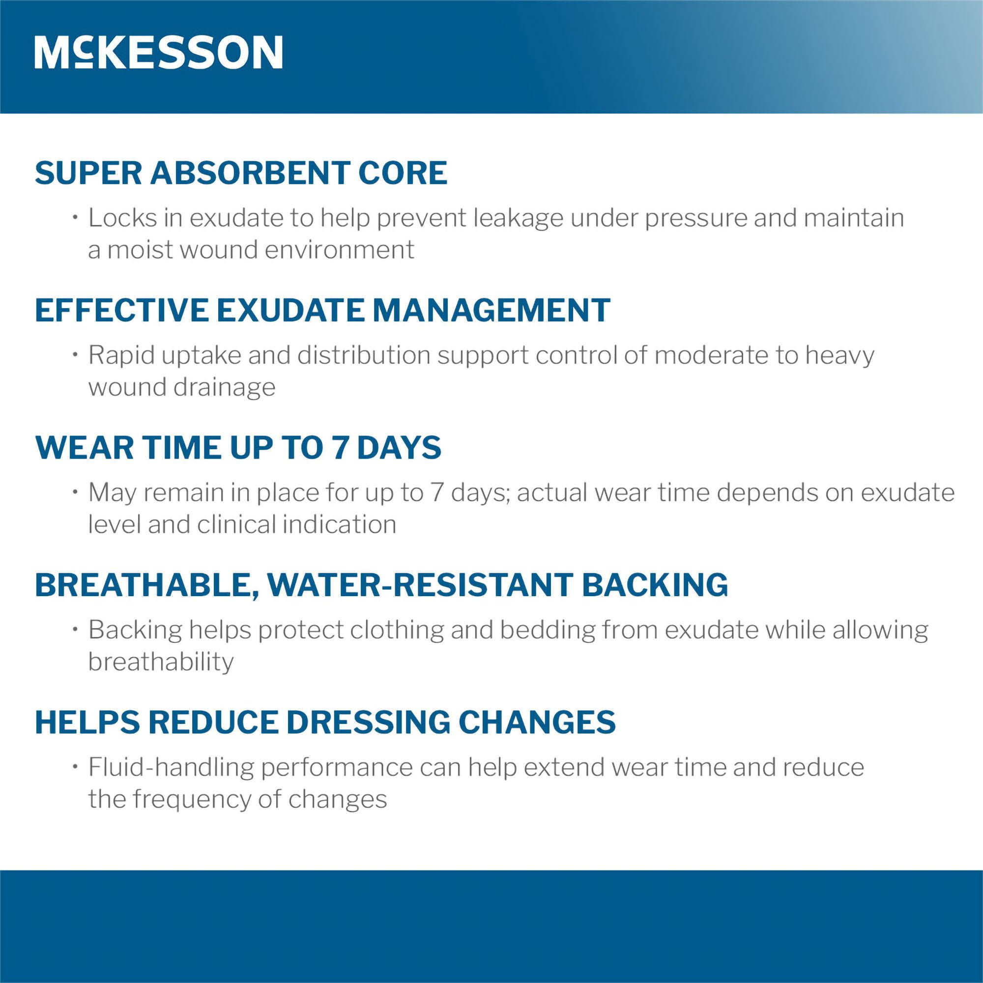 McKesson Brand - 16-61810 McKesson MedSurg Wound Dressing W/SAP 8"X10"