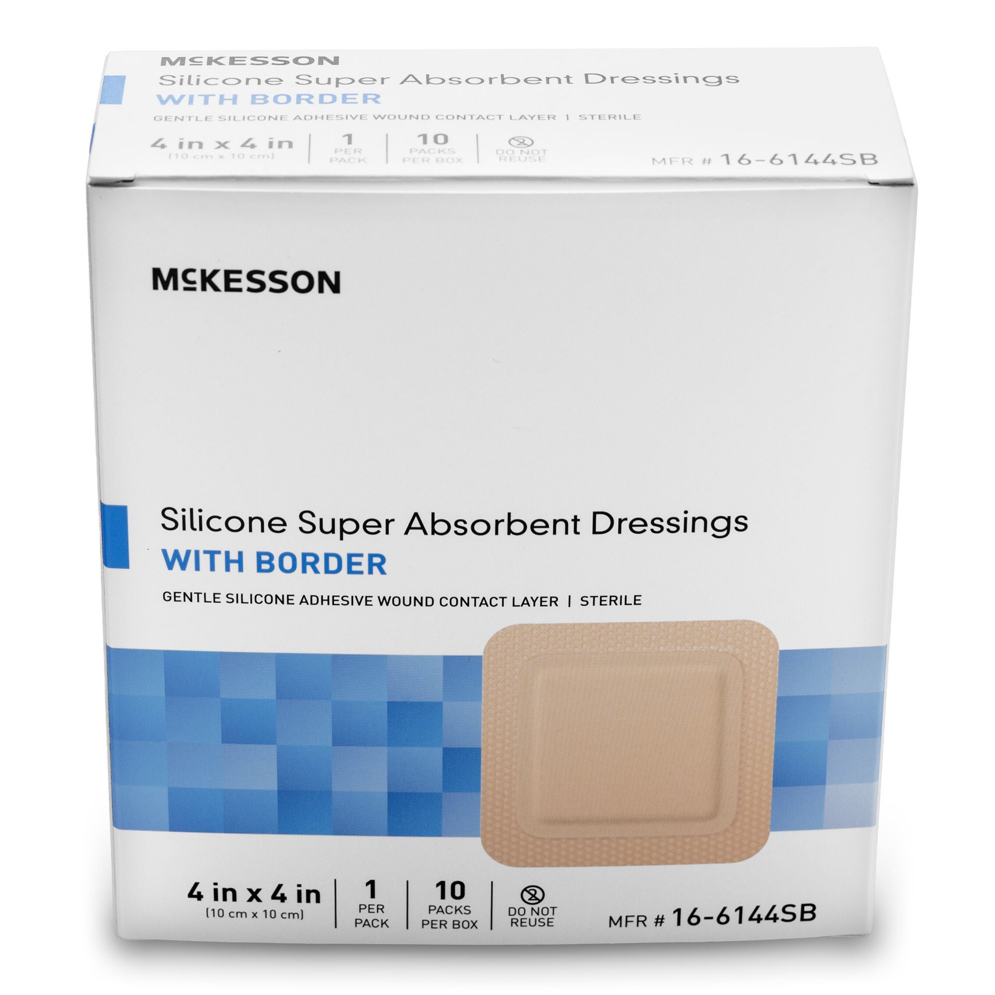 McKesson Brand - 16-6144SB McKesson MedSurg Dressing BRDR 4"X4"