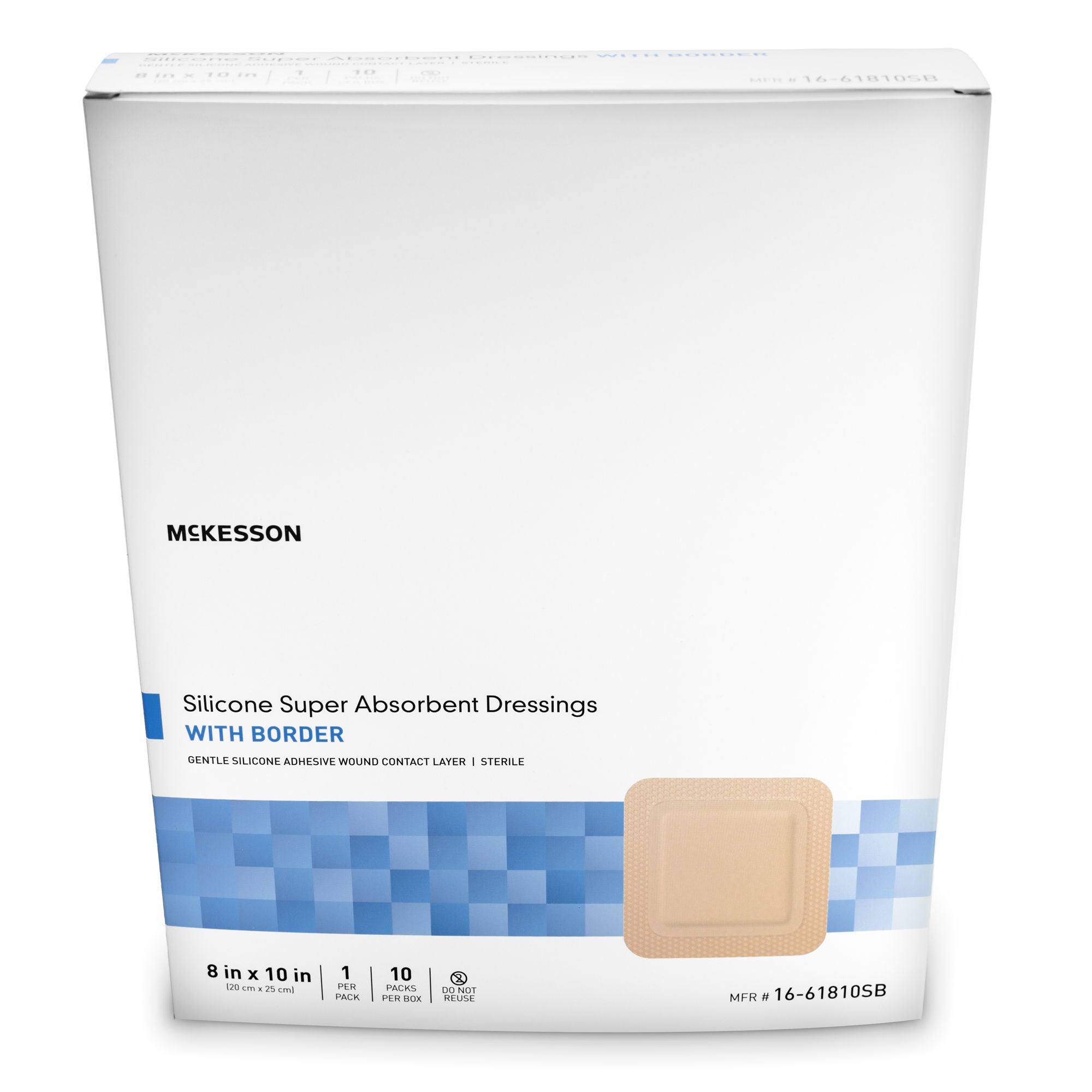 McKesson Brand - 16-61810SB McKesson MedSurg Dressing BRDR 8"X10"