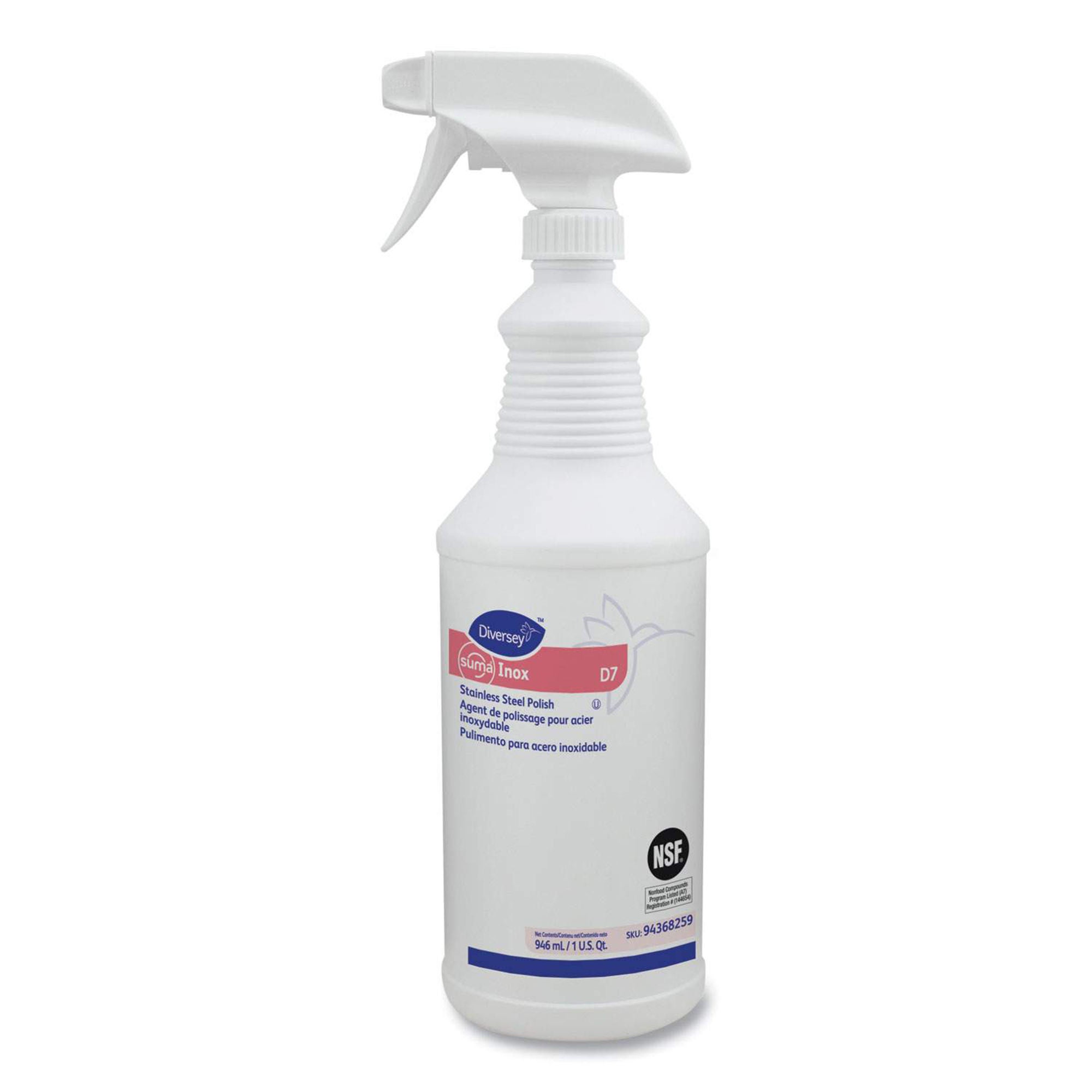 Diversey - 94368259 Stainless Steel Cleaner Suma® Inox Pump Spray Liquid 32 oz. Bottle Hydrocarbon Scent NonSterile