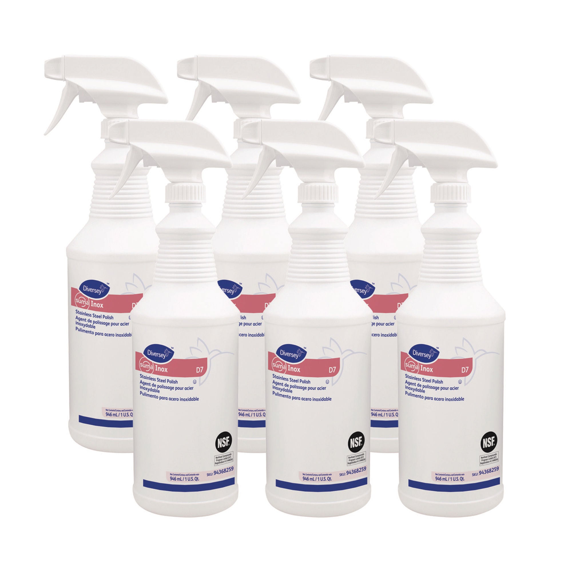 Diversey - 94368259 Stainless Steel Cleaner Suma® Inox Pump Spray Liquid 32 oz. Bottle Hydrocarbon Scent NonSterile