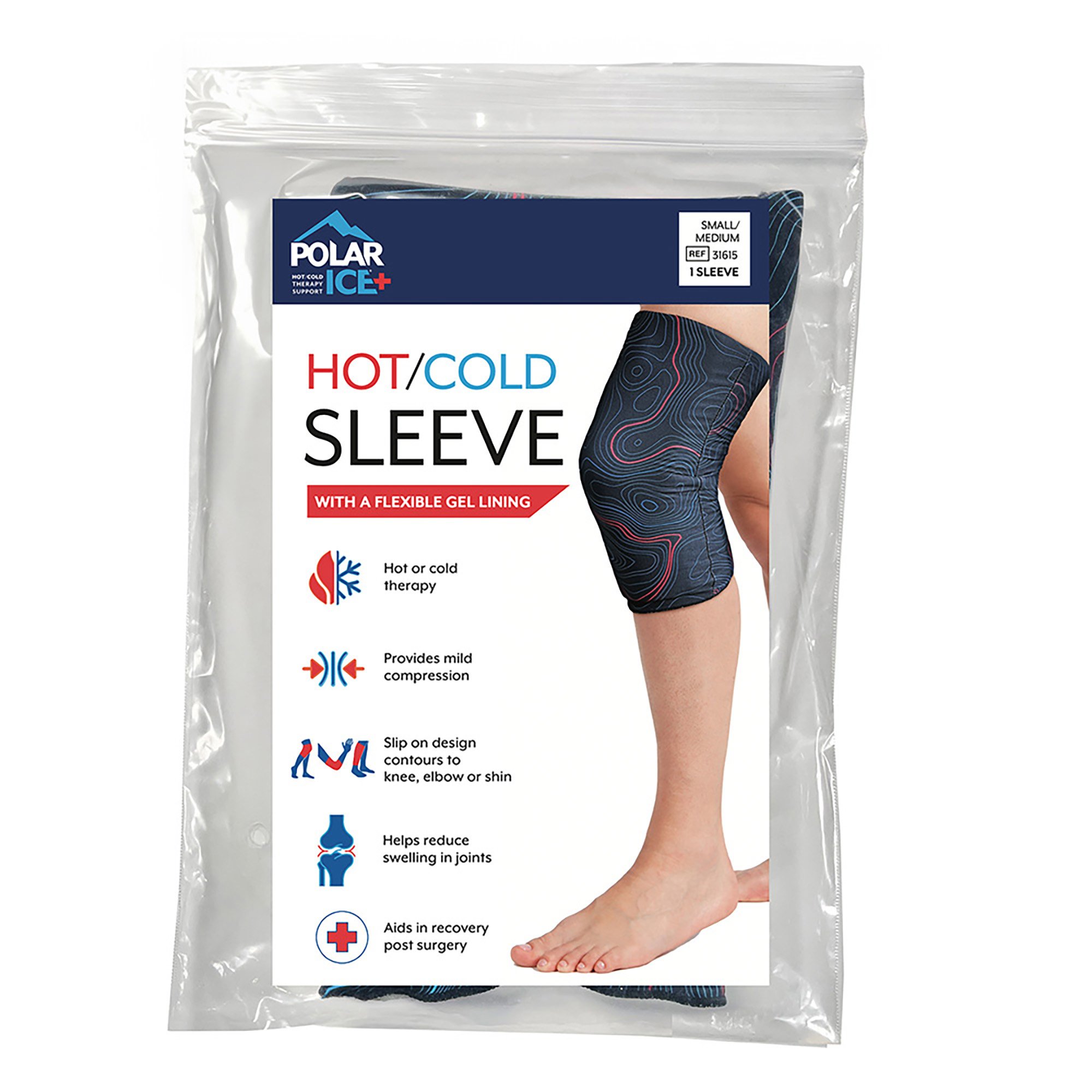 Brownmed 31616 - Polar Ice® Hot / Cold Sleeve with Flexible Gel Lining, Large/Extra Large - 1/Each