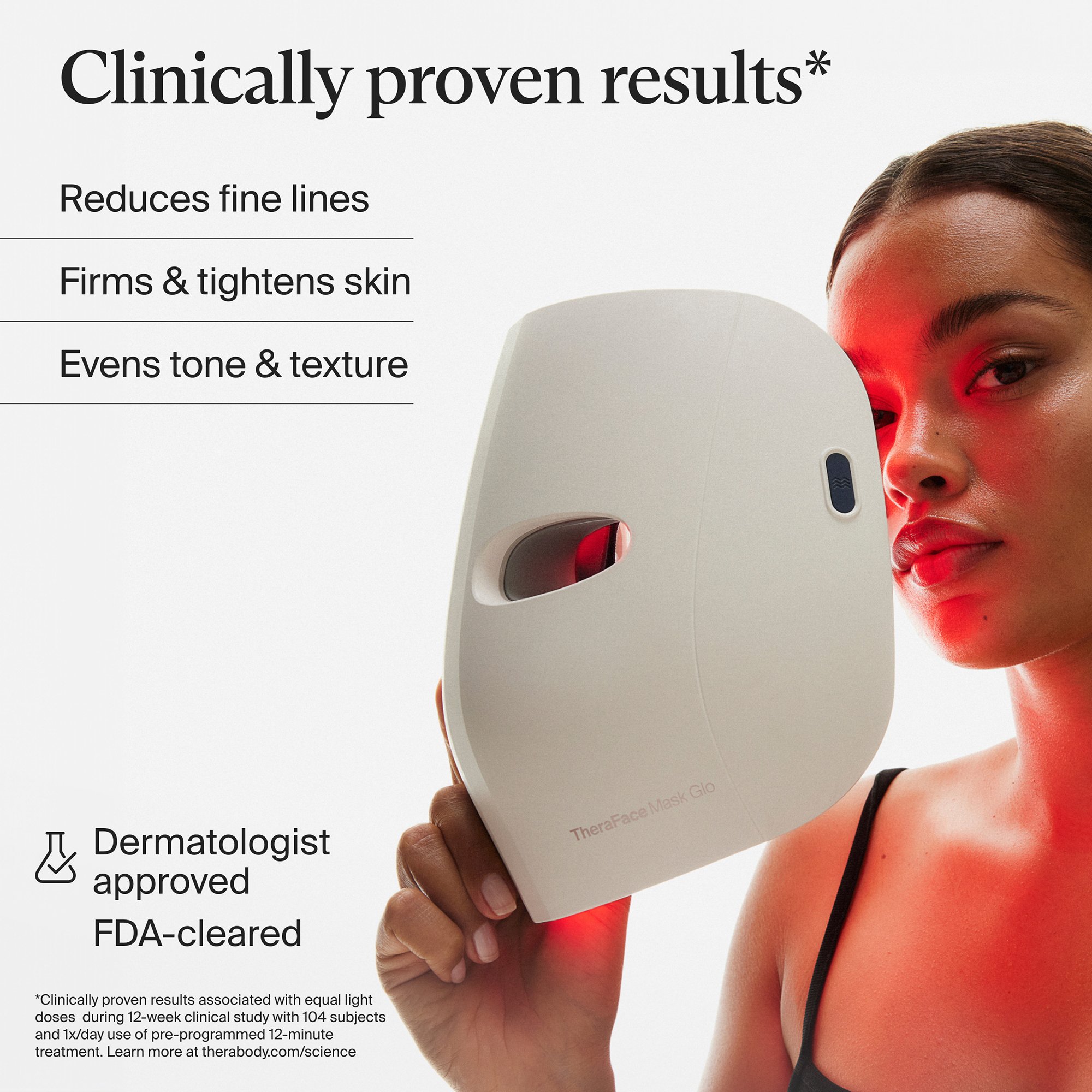 Therabody Inc TF0004349-1A20 - Therabody TheraFace Mask Glo LED Face Mask - 1/Each