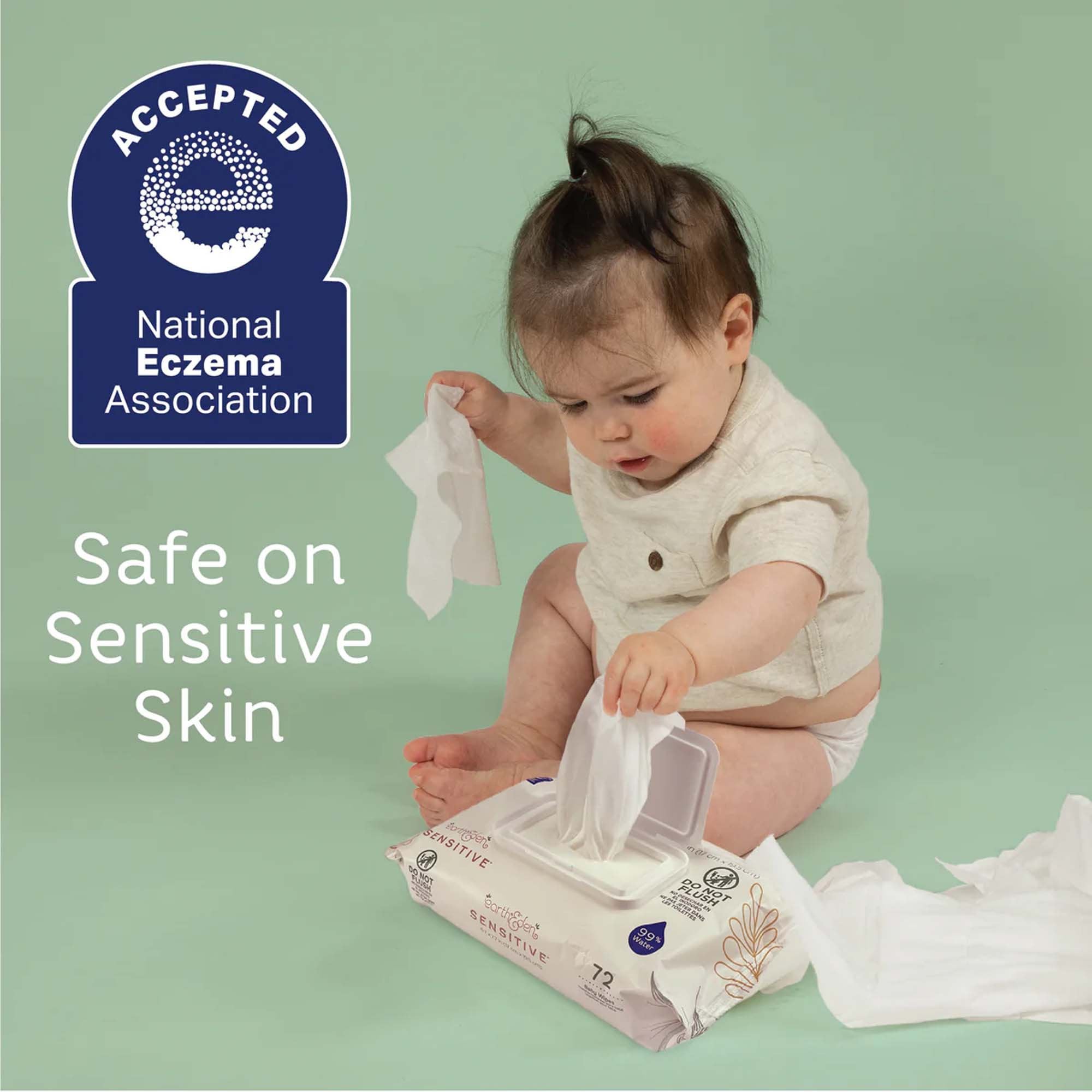 First Quality Products LLC 10010218 - Earth & Eden Sensitive™ Baby Wipes, 6.7 x 7.7 Inch, 72 per Pack - 864/Case