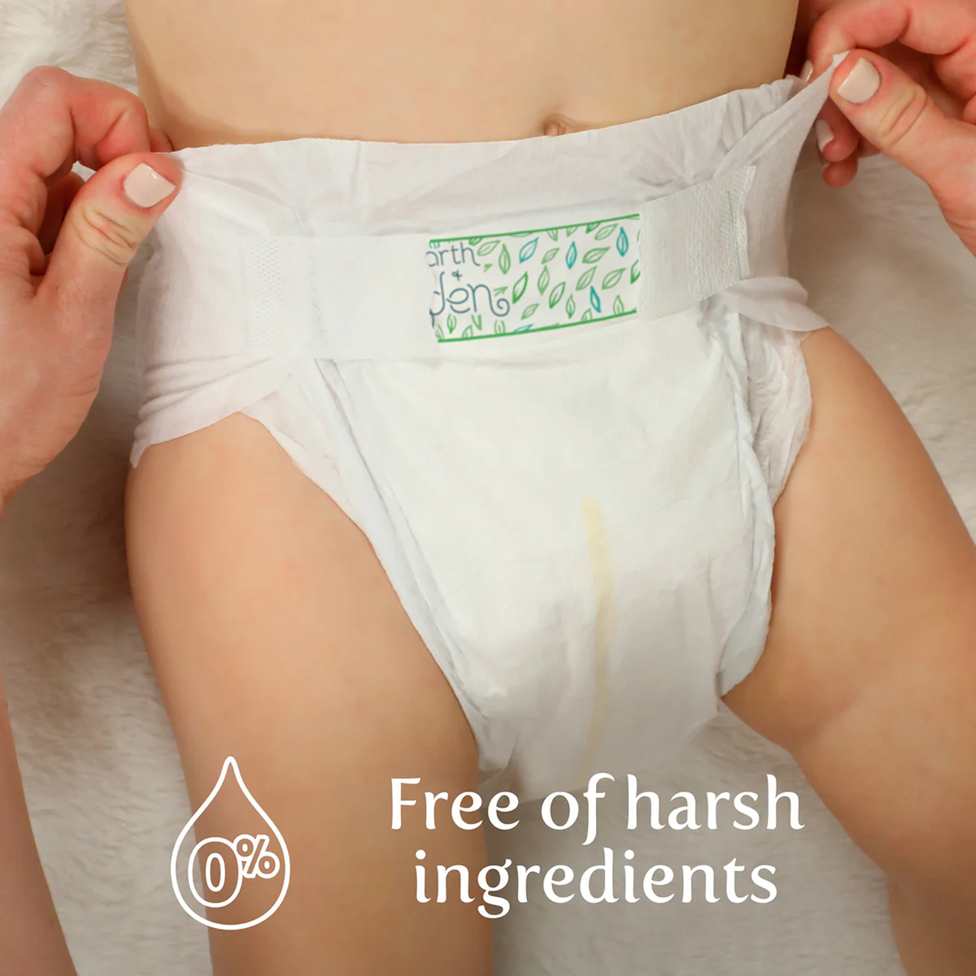 First Quality Products LLC 10008051 - Earth & Eden Sensitive Baby Diapers, Size 7 for Babies Weighing 41+ lbs. - 80/Case