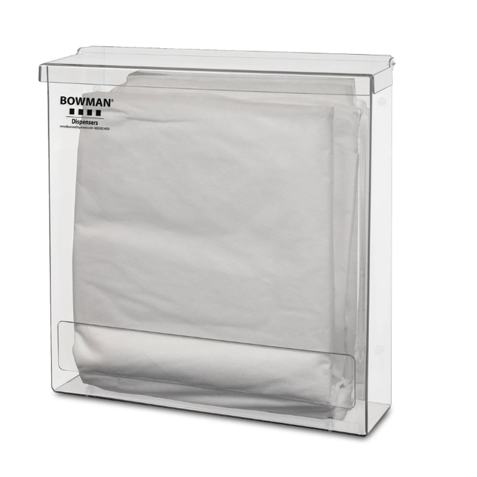 Market Lab Inc - GN401-0111 Gown Dispenser Bowman® Wall / Door Mount Clear 14.63W X 15.34H x 4D Inch PETG Plastic