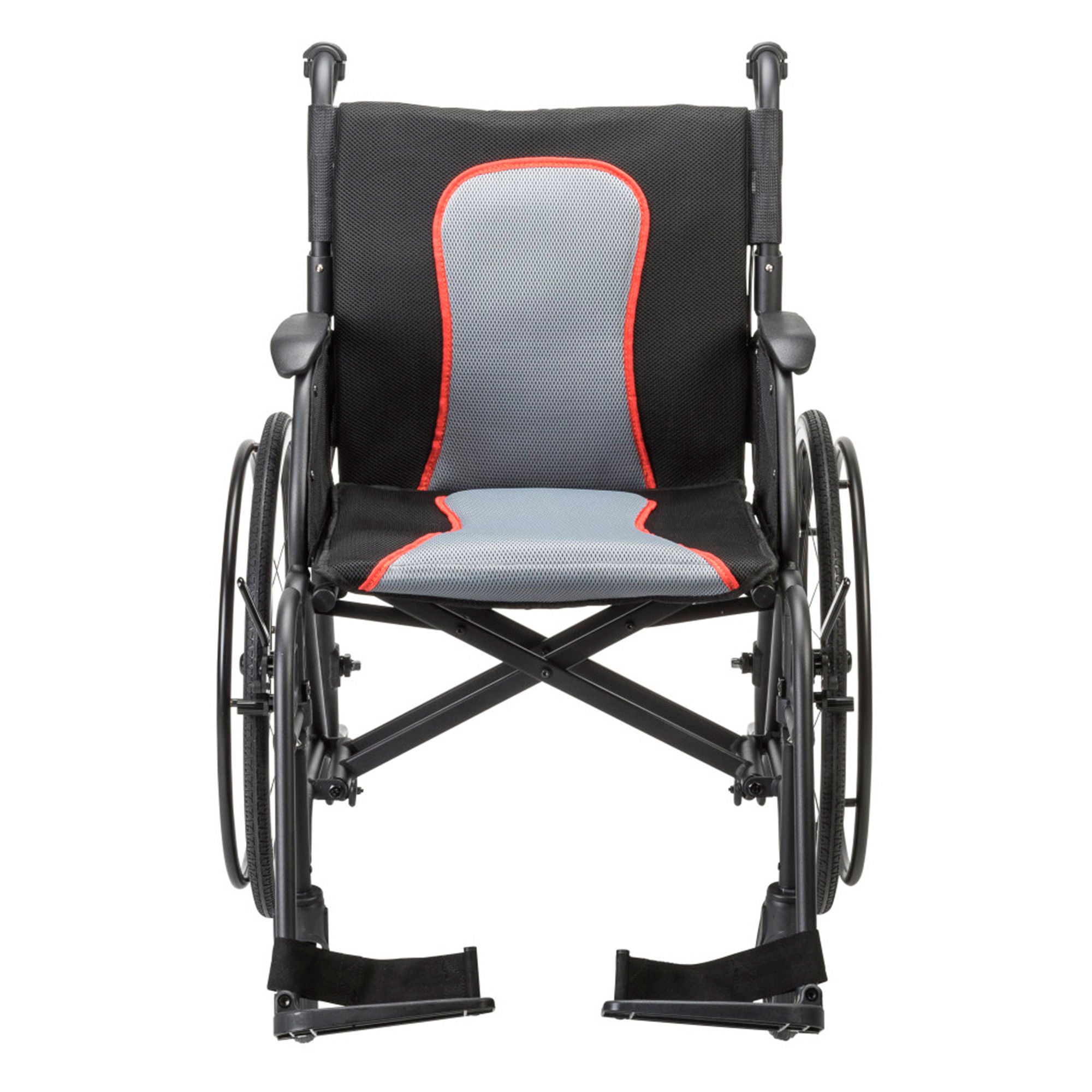 Drive DeVilbiss Healthcare - AF18FDABK-SF Lightweight Wheelchair AeroFly™ Ultra-Lite Desk Length Arm Swing-Away Footrest Black Upholstery 18 Inch Seat Width Adult 250 lbs. Weight Capacity