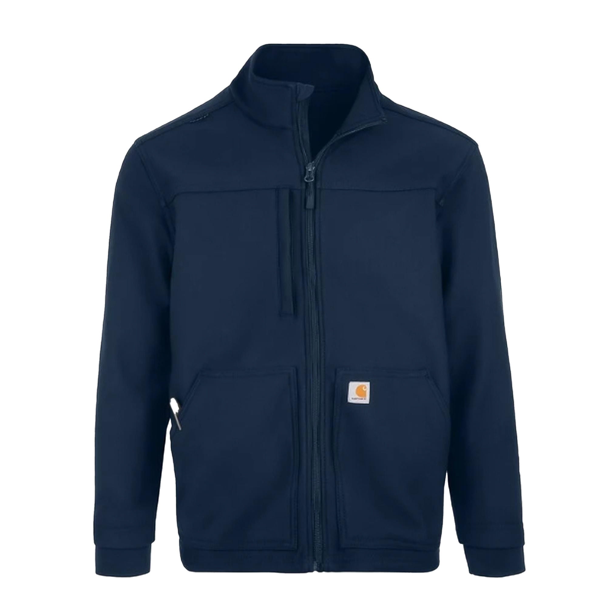 Fashion Seal Uniforms - C80023-NVY-2XL Warm-Up Jacket Carhartt Force® Rugged Flex Navy Blue 2X-Large Hip Length 100% Polyester Reusable