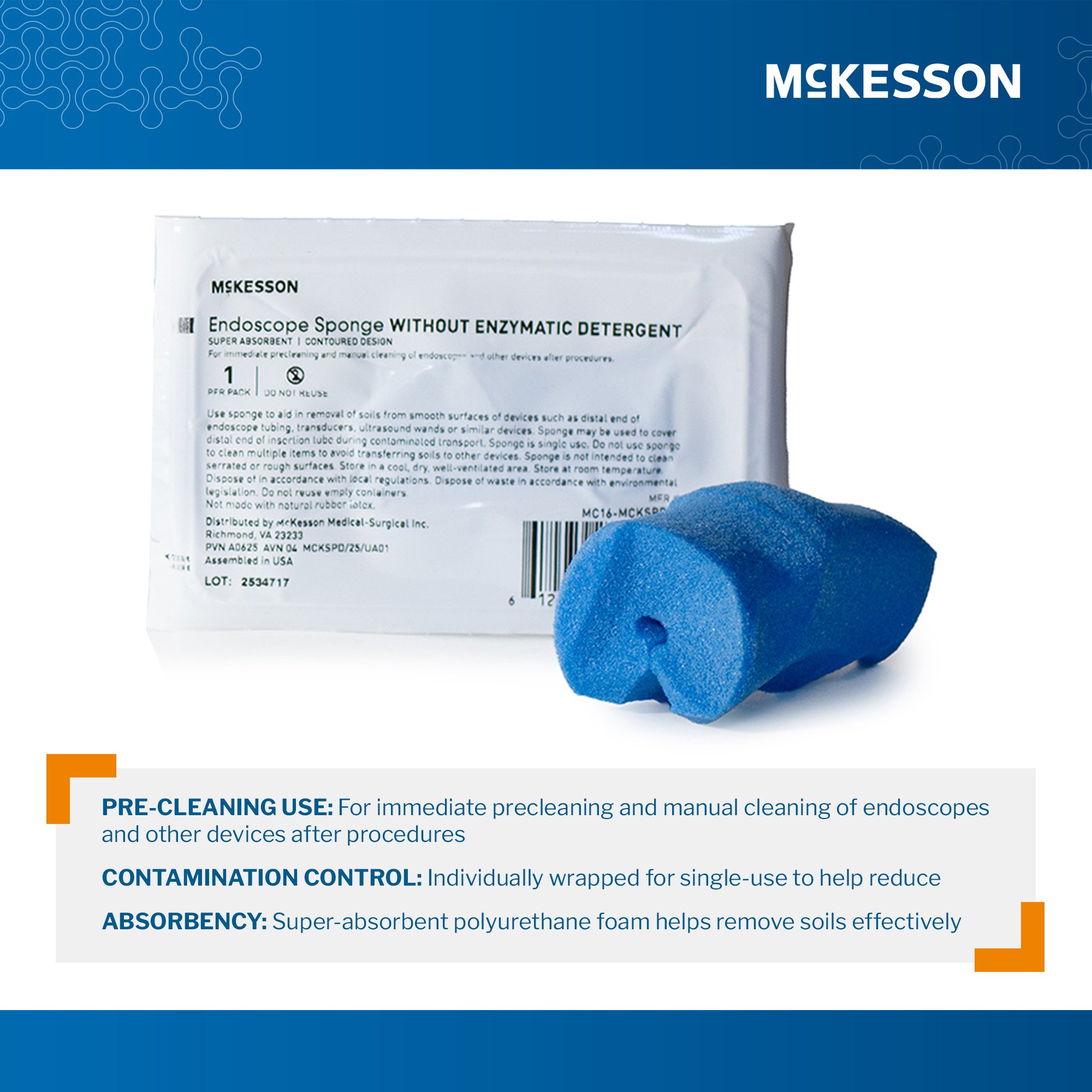 McKesson Dry Endoscope Sponge MC16-MCKSPD-1 by McKesson Brand