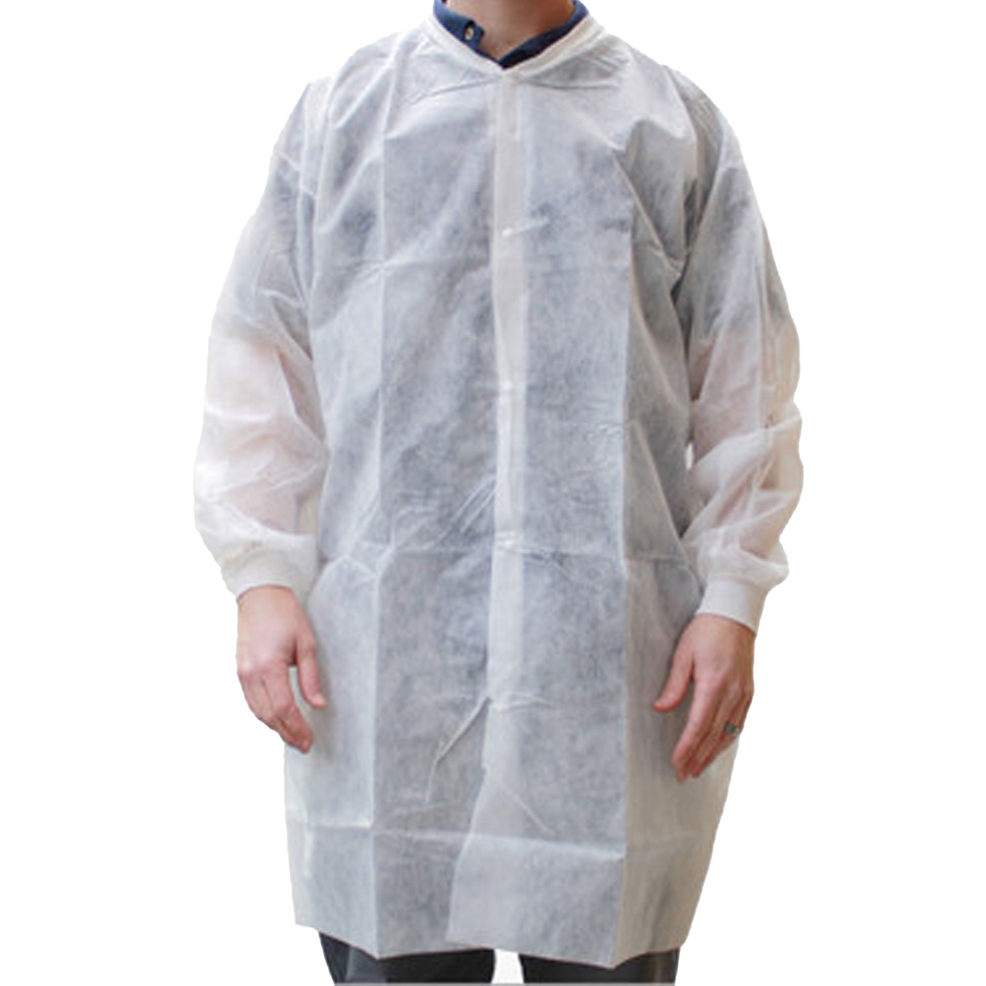 Acute Care Pharmaceuticals - PCOAT797-KW-M Cleanroom Lab Coat Pharma-Coat™ White Medium Mid Length Nonwoven Polypropylene Disposable