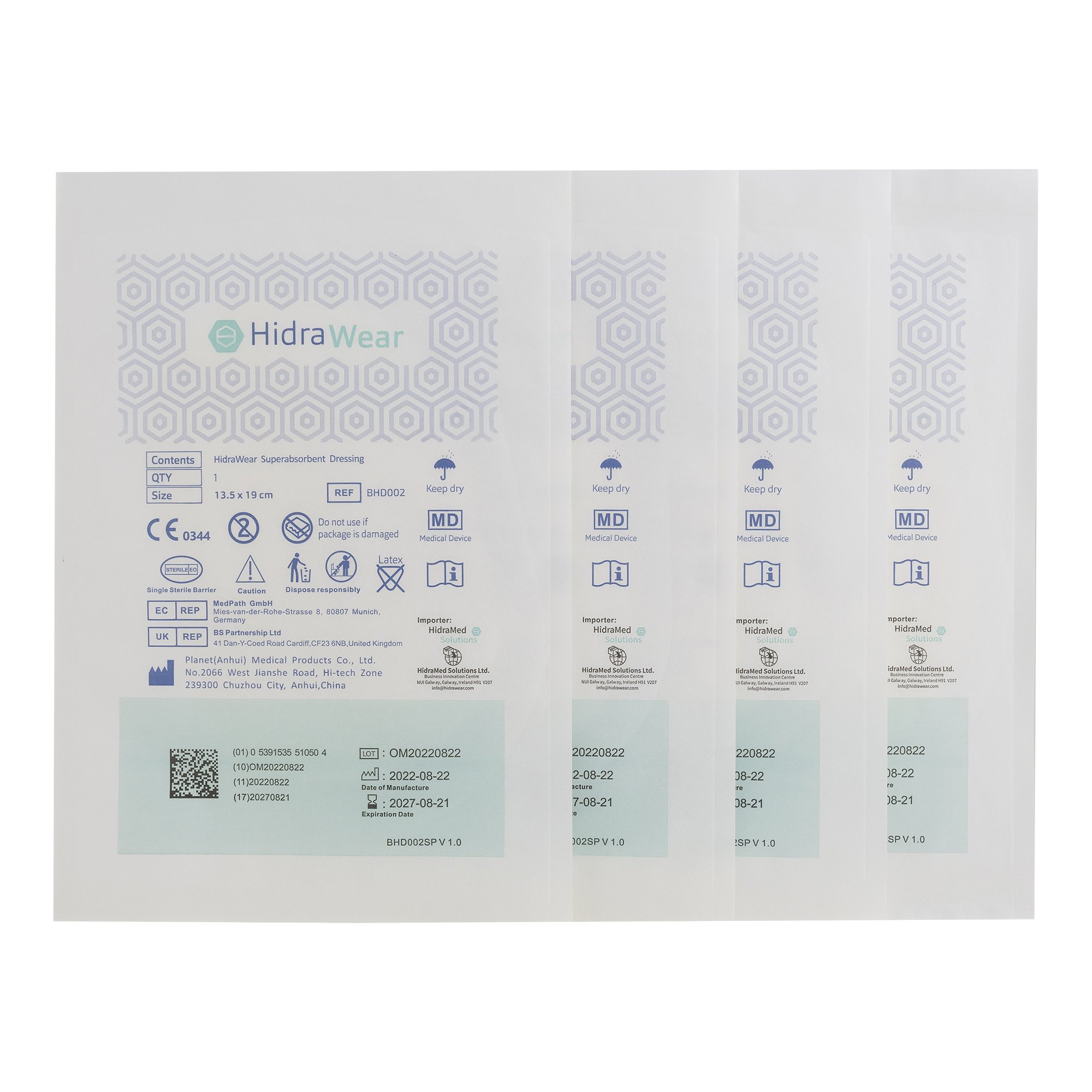 HidraWear Super Absorbent Dressing SP1002 by HidraMed Solutions