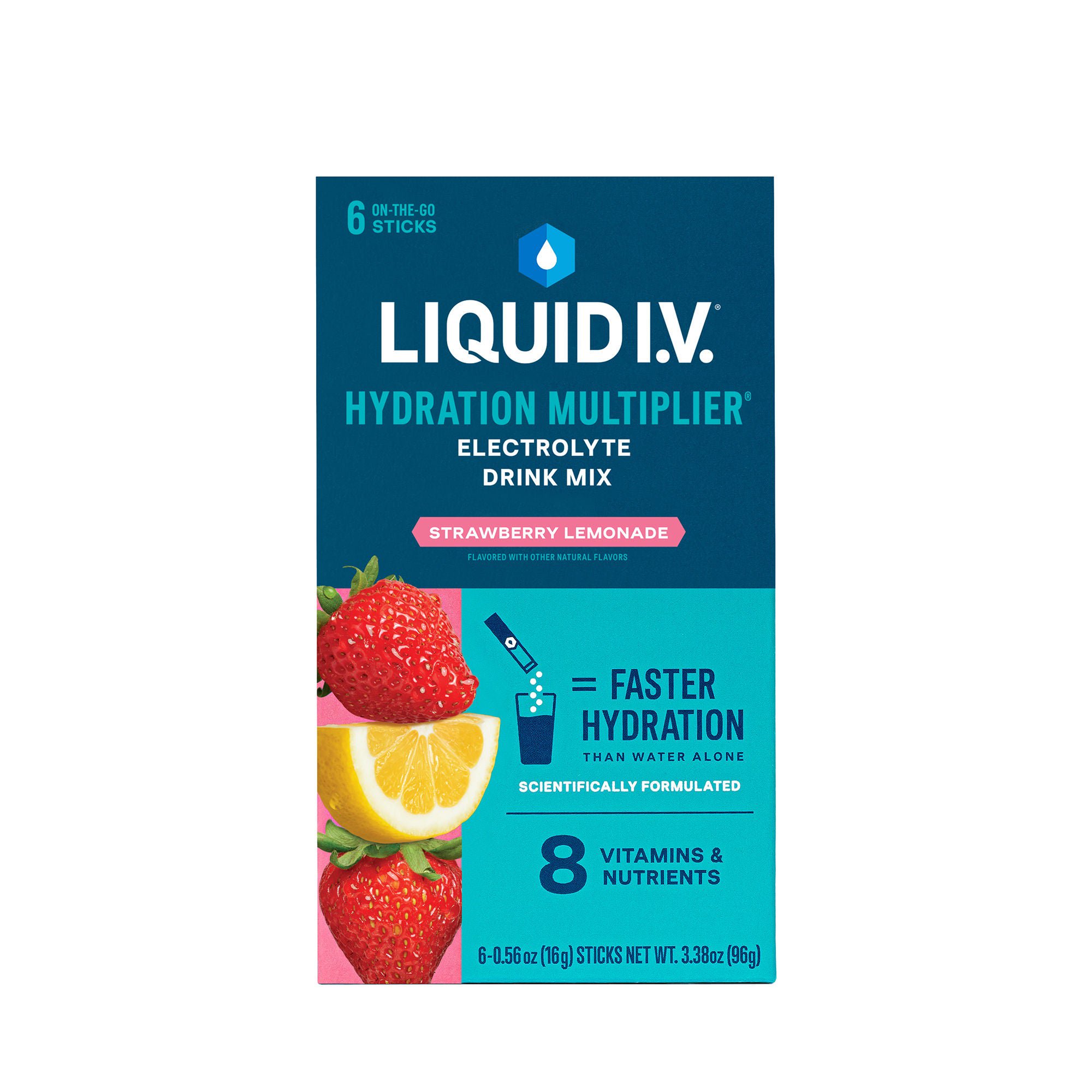 The LIV Group Inc - LVM-6029 Oral Electrolyte Solution Liquid I.V. Hydration Multiplier® Strawberry Lemonade Flavor 0.56 oz.