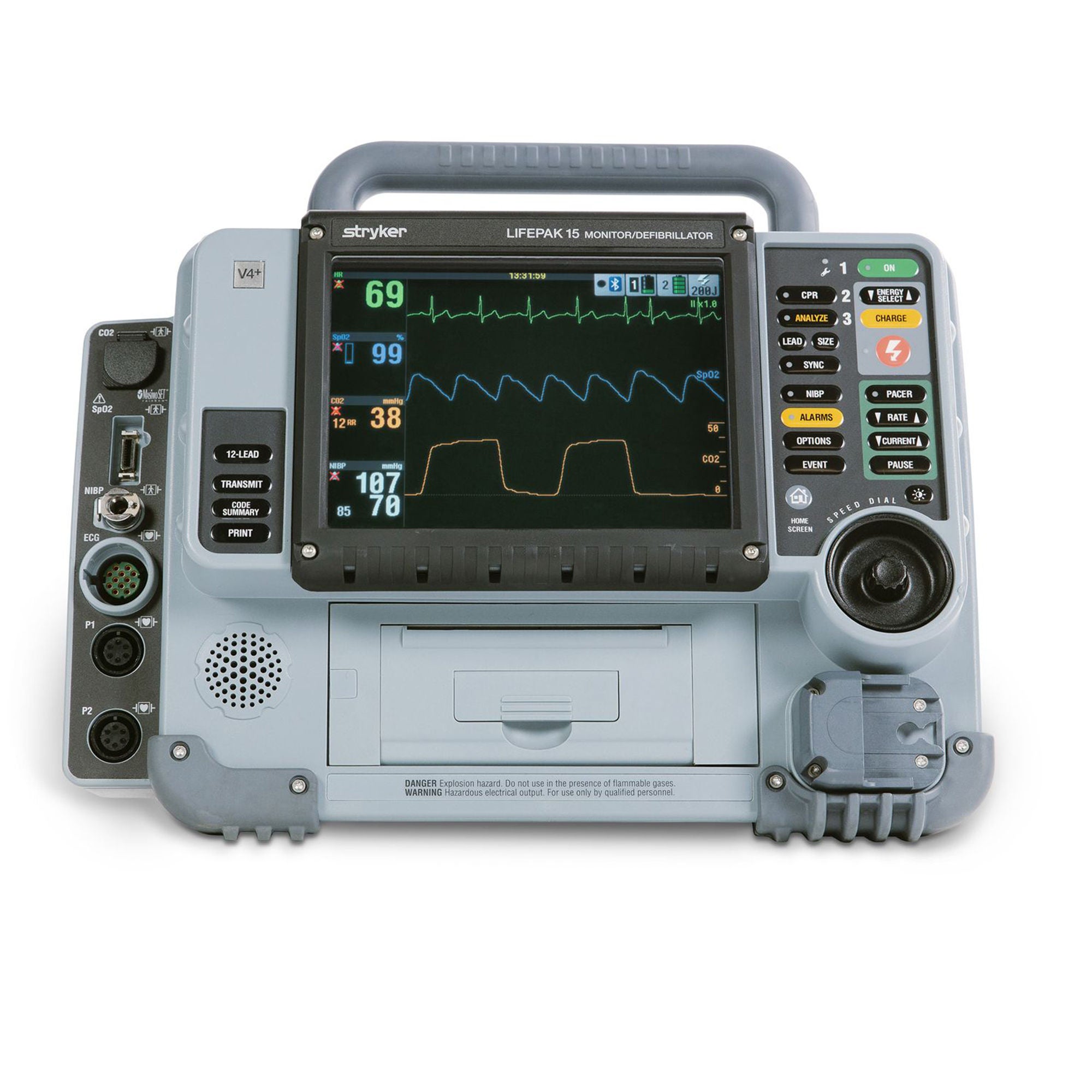 Master Medical Equipment LLC - PHYLP1512BIPSBCABT-V2 Recertified Defibrillator Unit Physio-Control Battery Operated LCD Display
