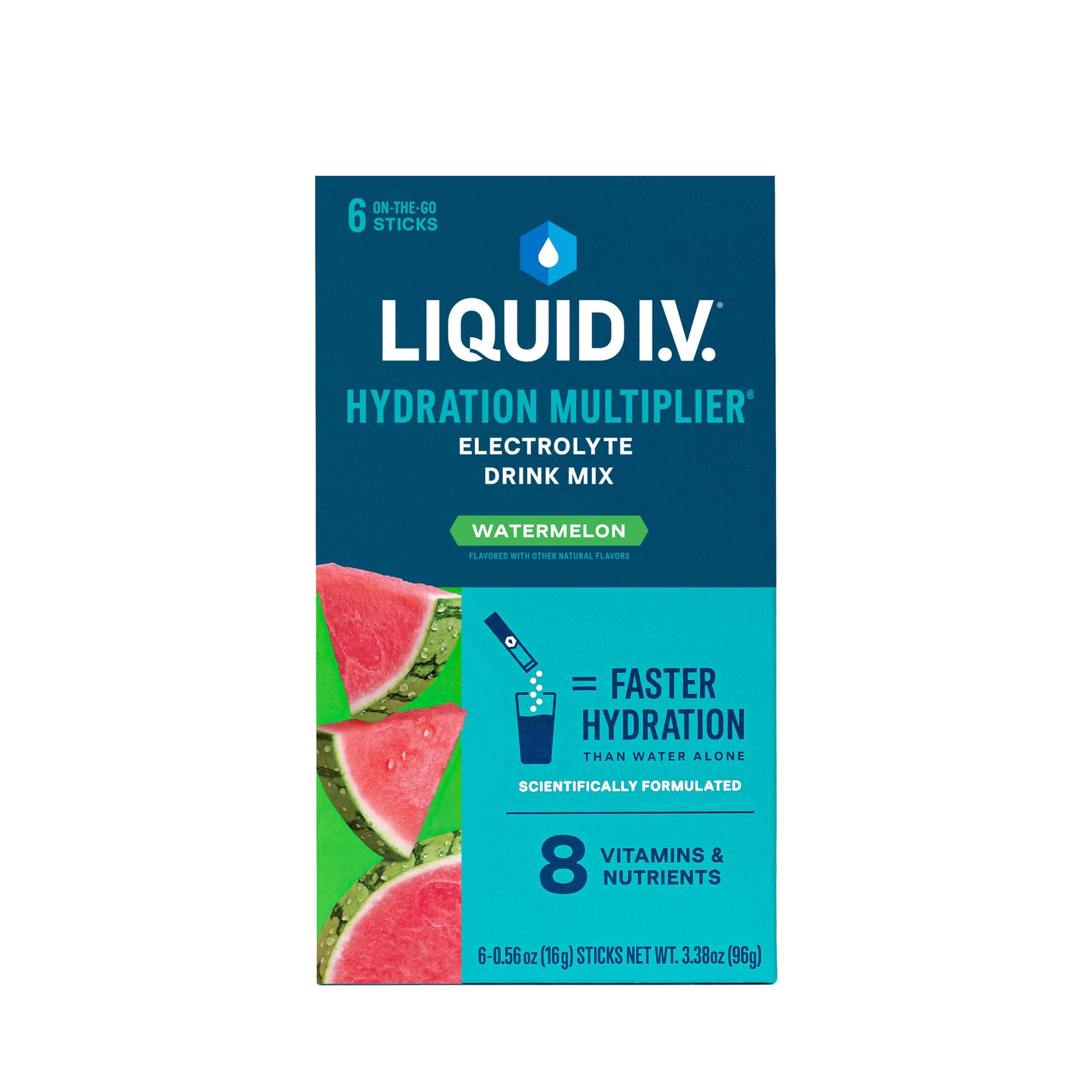 The LIV Group Inc - LVM-6012 Oral Electrolyte Solution Liquid I.V. Hydration Multiplier® Watermelon Flavor 0.56 oz.