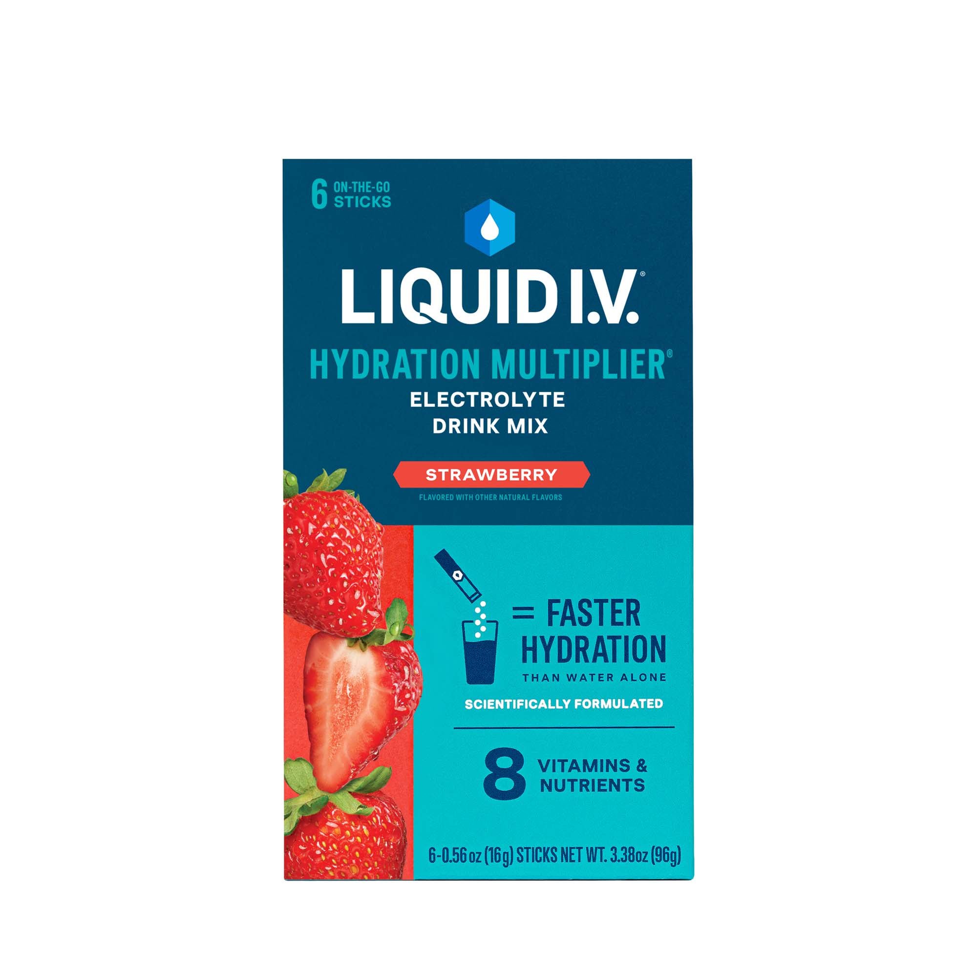 The LIV Group Inc - LVM-6015 Oral Electrolyte Solution Liquid I.V. Hydration Multiplier® Strawberry Flavor 0.56 oz.