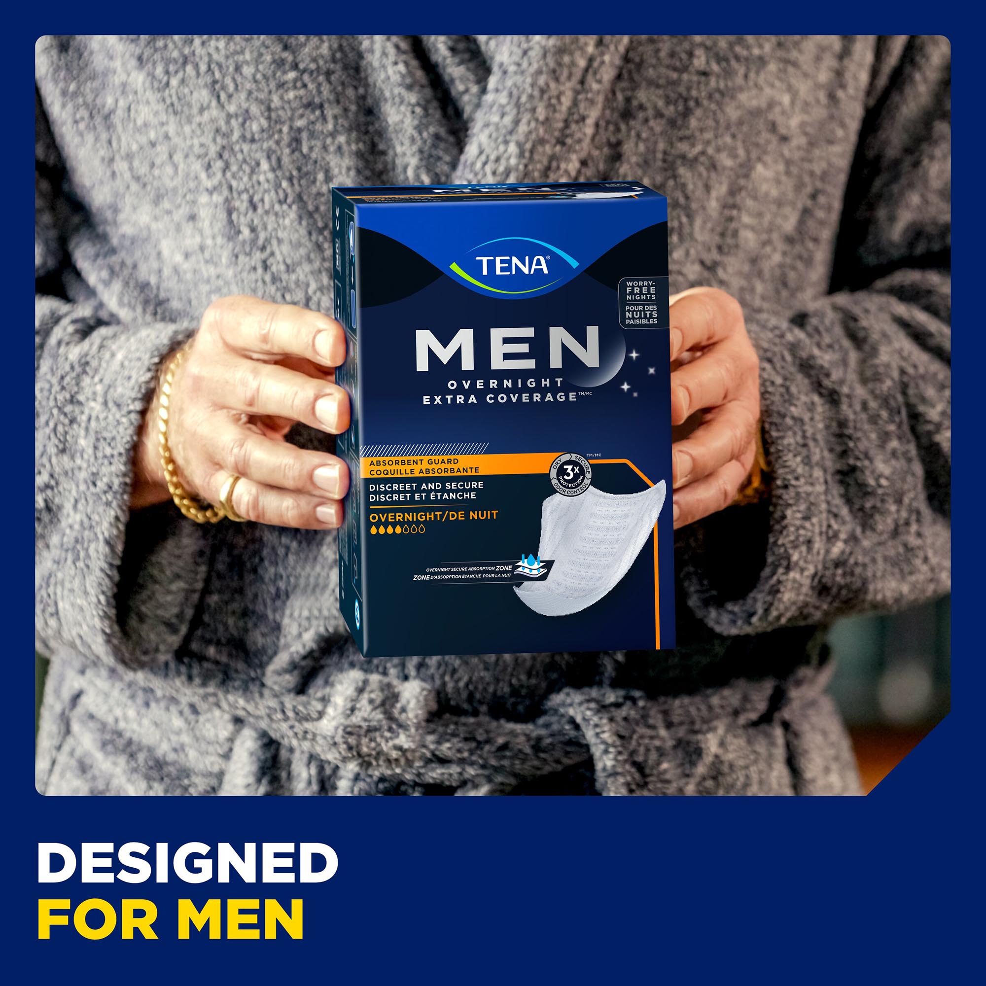 Essity HMS North America Inc - 57256 Tena® Men Overnight Extra Coverage Guards