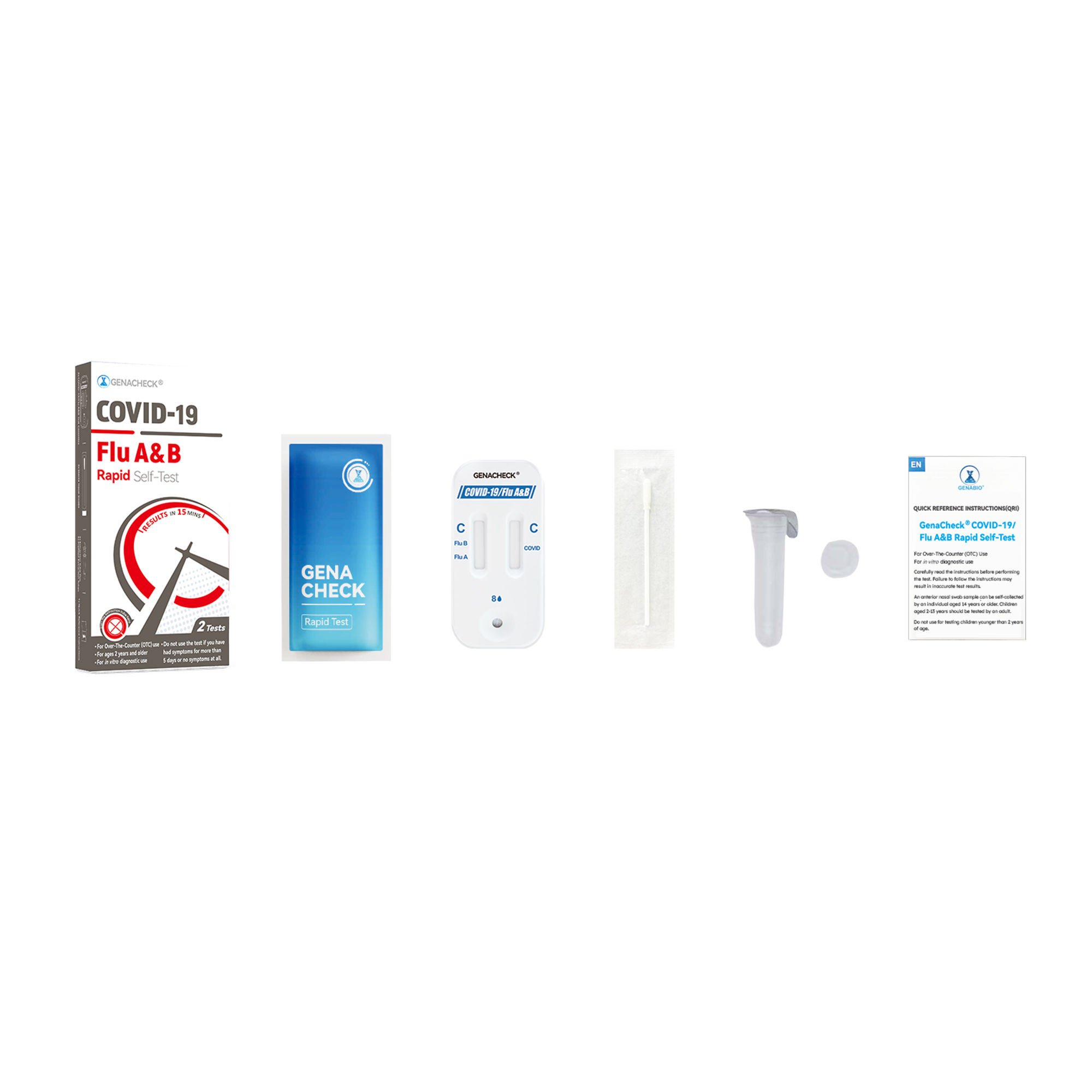 Genabio Diagnostics Inc - RA9-E02402 GenaCheck COVID-19/Flu A & B Rapid Self-Test