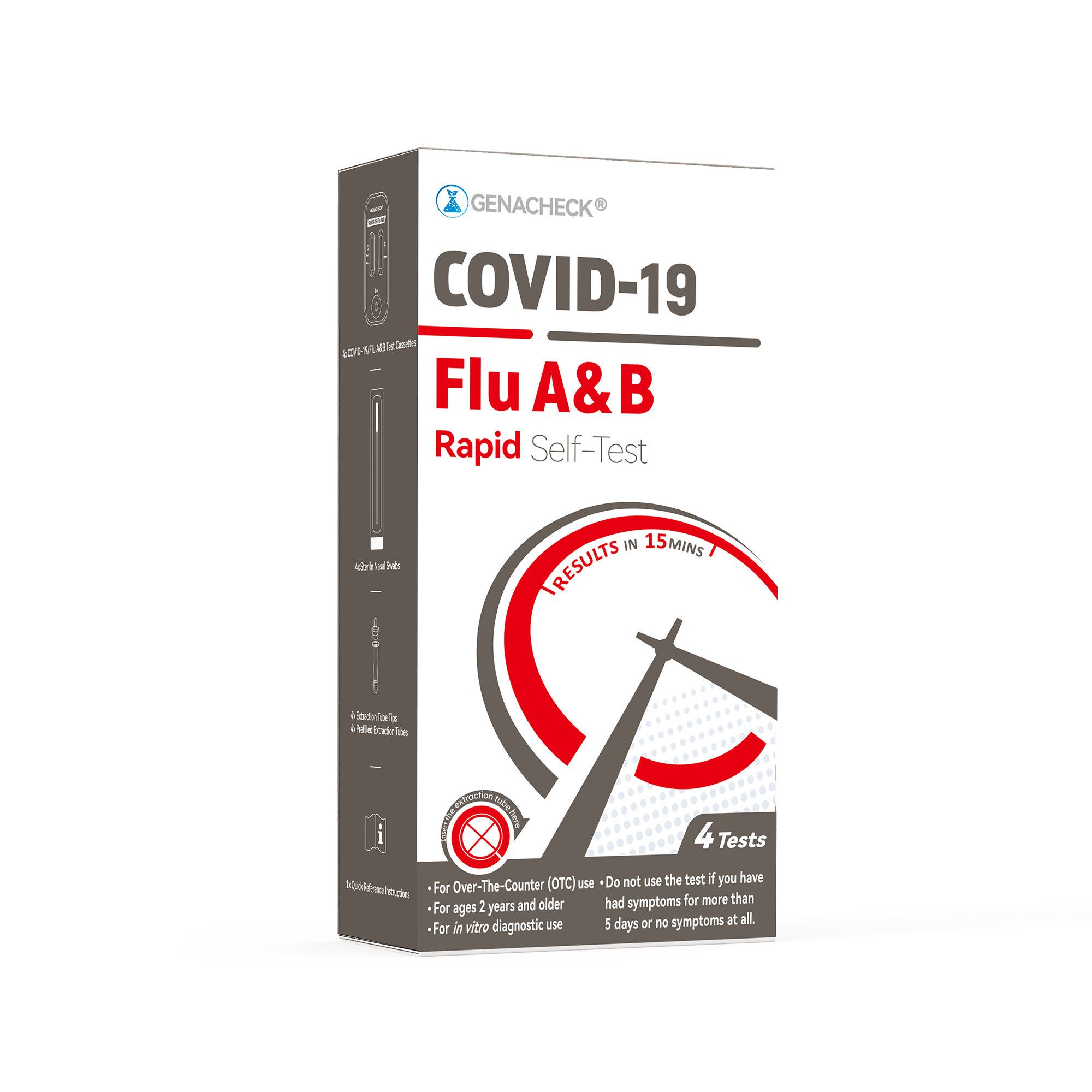 Genabio Diagnostics Inc - RA9-E02404 GenaCheck® COVID-19 / Flu A & B Rapid Self-Test