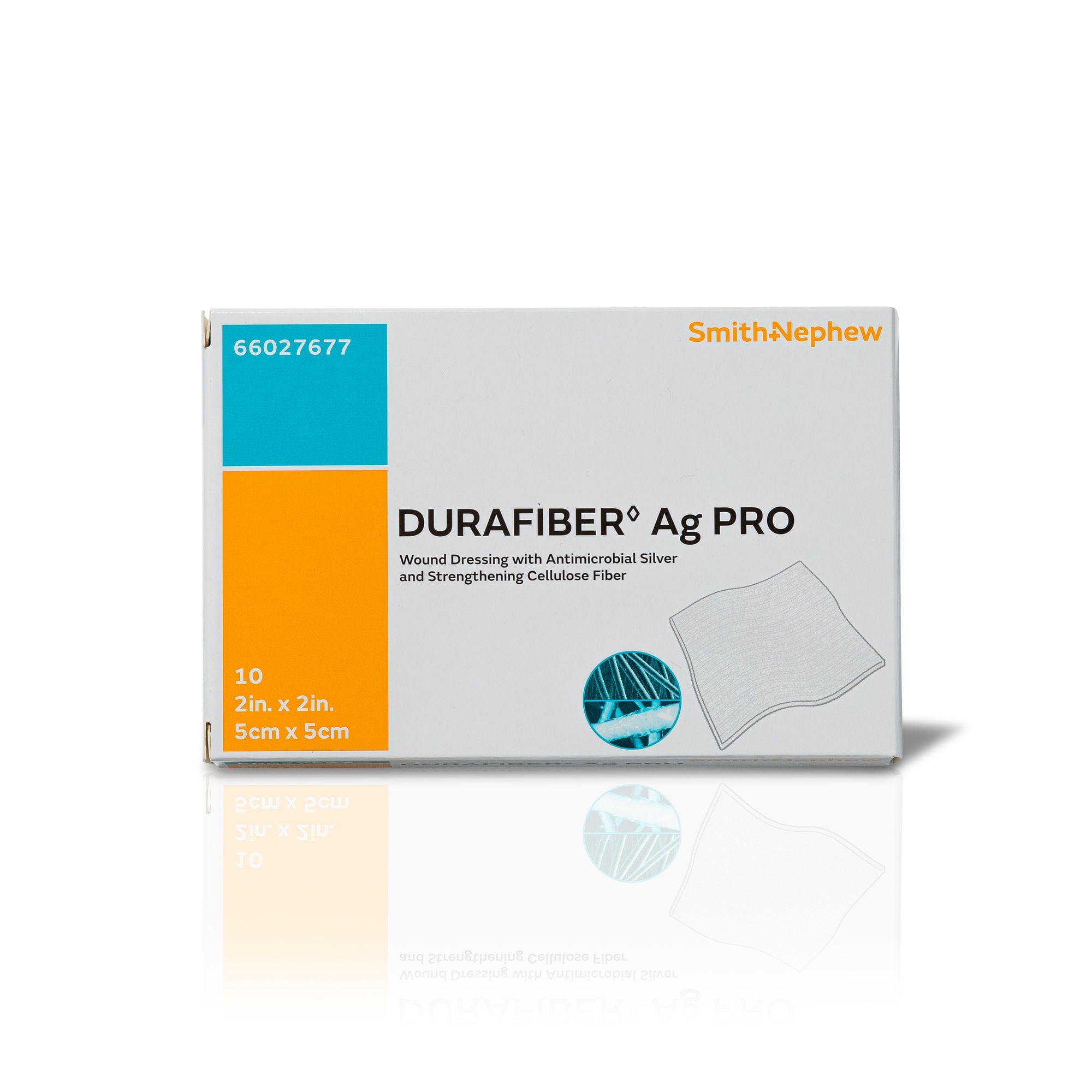 Smith & Nephew - 66027677 Silver Gelling Fiber Dressing Durafiber Ag Pro Square Sterile
