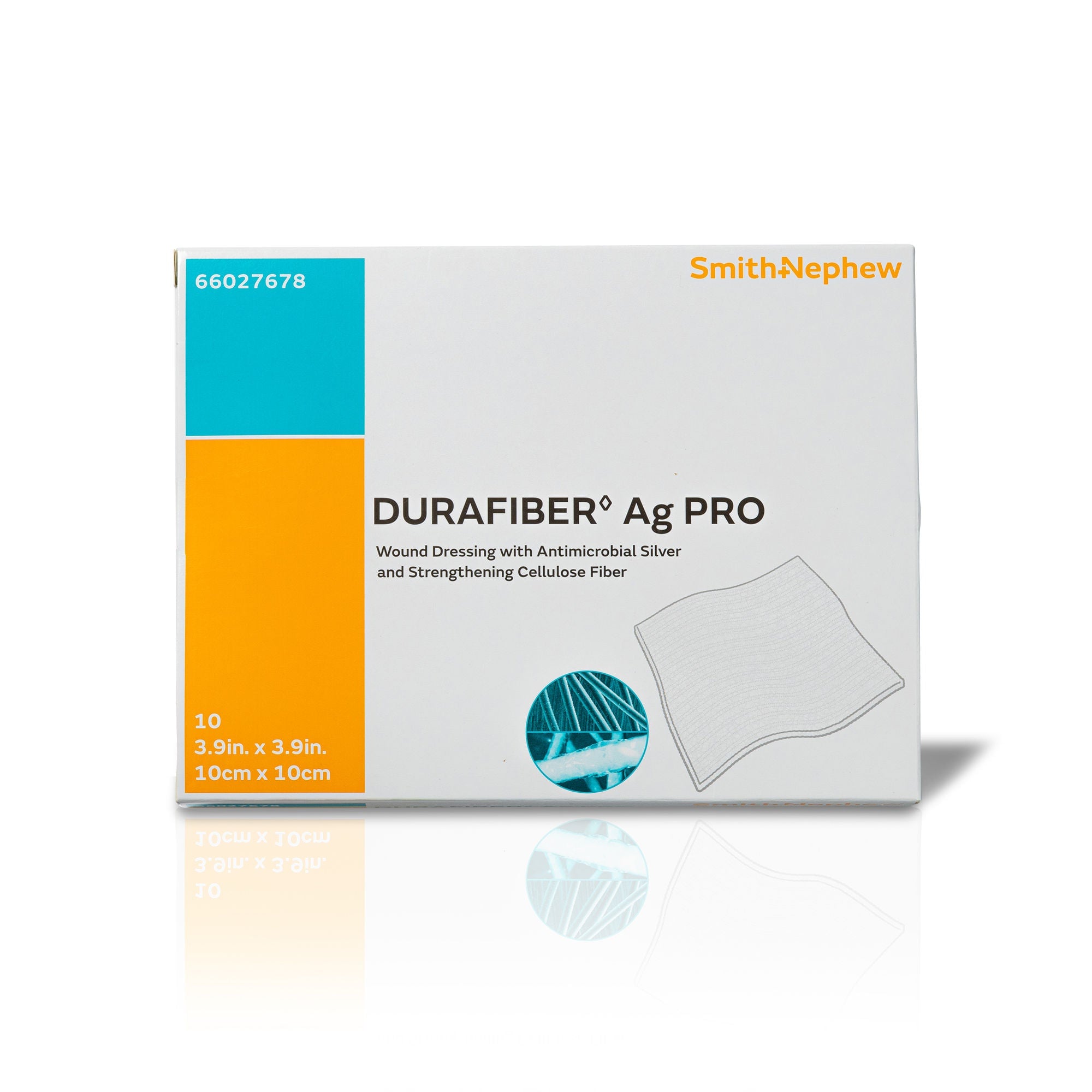 Smith & Nephew - 66027678 Silver Gelling Fiber Dressing Durafiber Ag Pro Square Sterile