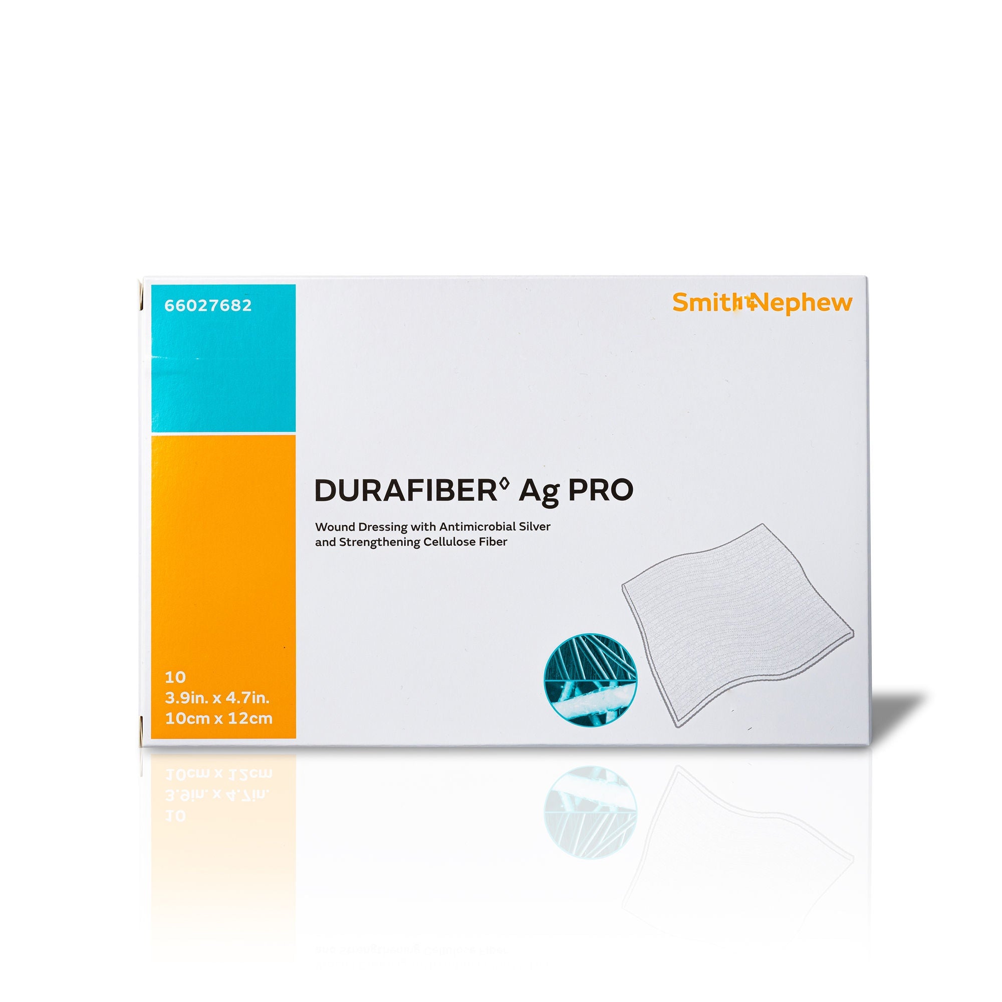Smith & Nephew - 66027682 Silver Gelling Fiber Dressing Durafiber Ag Pro Rectangle Sterile