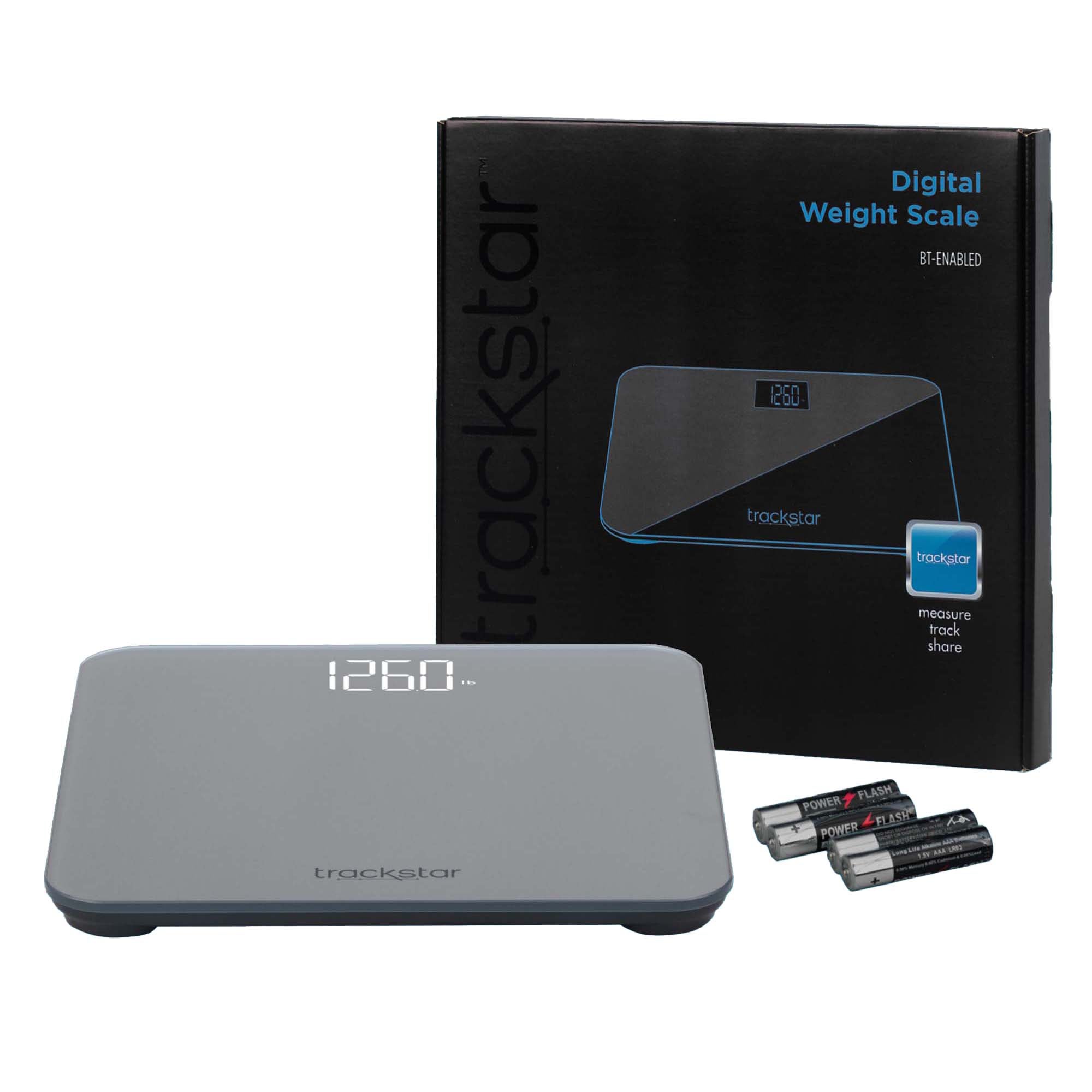 Veridian Healthcare LLC - 302-1113B Floor Scale Trackstar Digital Display 440 lbs. Weight Capacity Gray Battery Operated