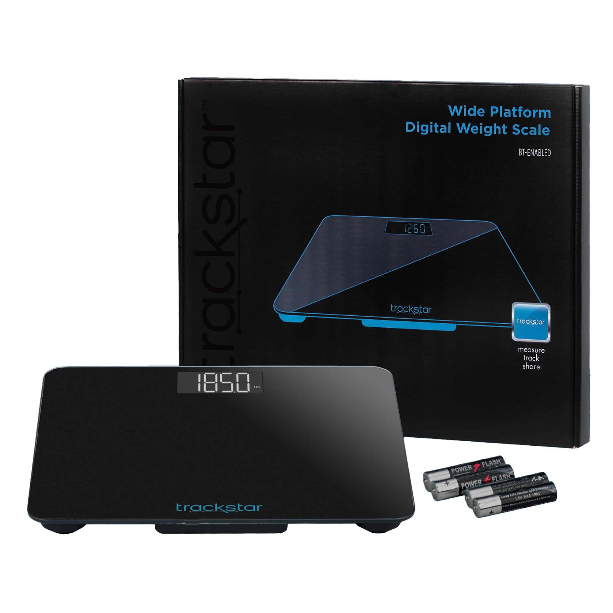 Veridian Healthcare LLC - 302-1114B Floor Scale Trackstar Digital Display 550 lbs. / 250 kg Weight Capacity Black Battery Operated