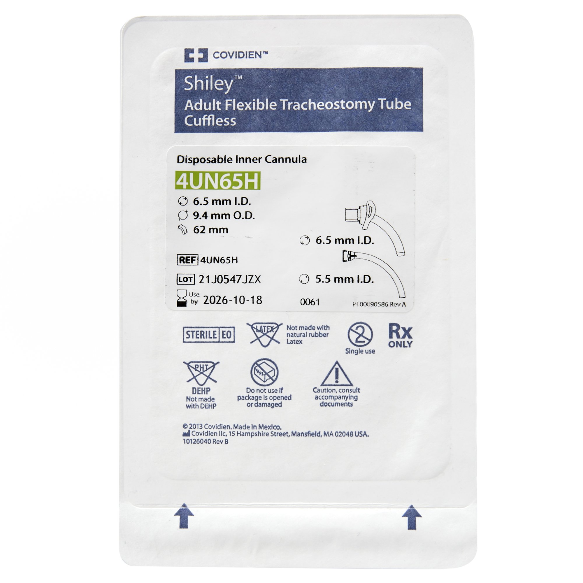 Shiley Uncuffed Tracheostomy Tube 4UN65A by Medtronic MITG