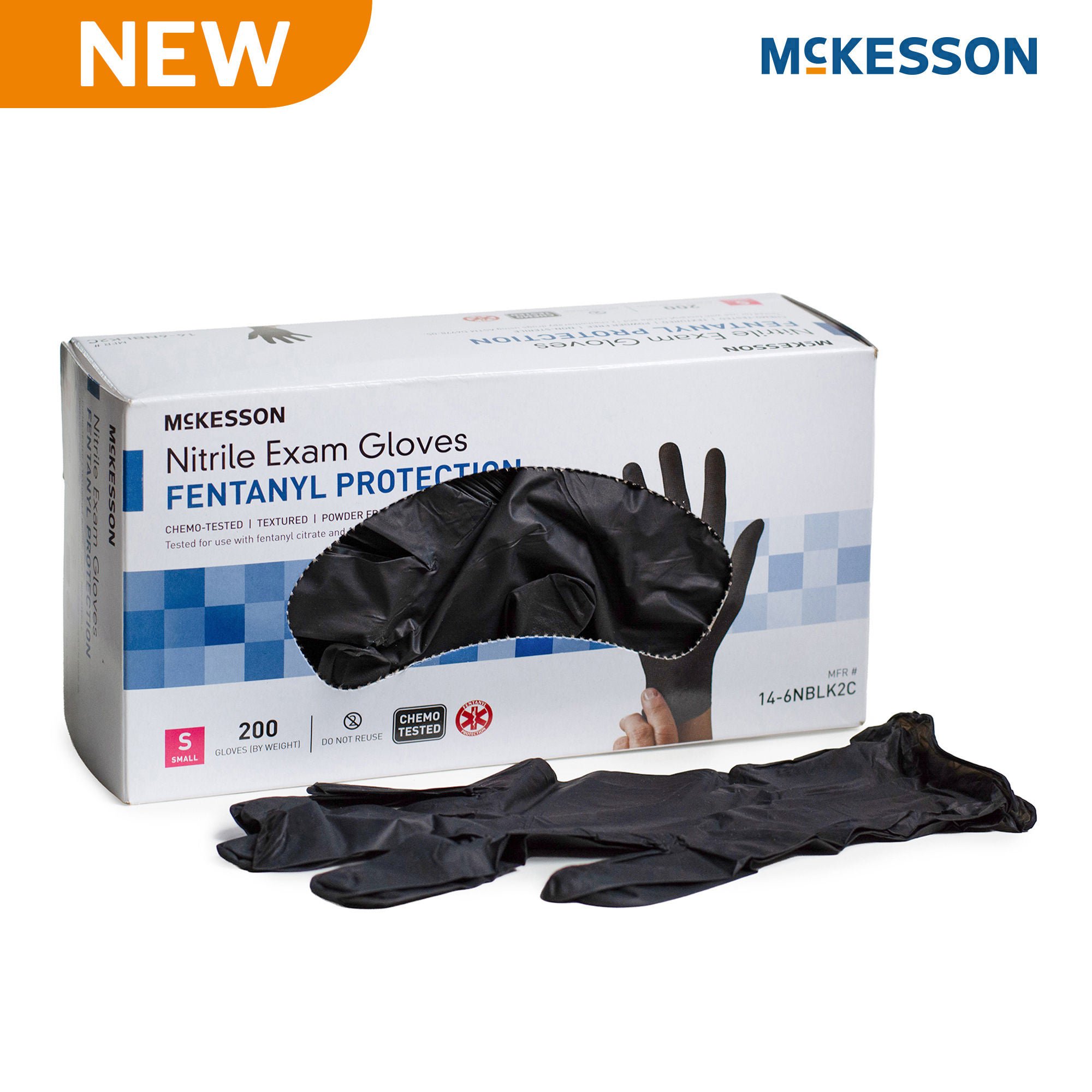McKesson Brand - 14-6NBLK2C McKesson Confiderm® 6.8C Nitrile Exam Glove