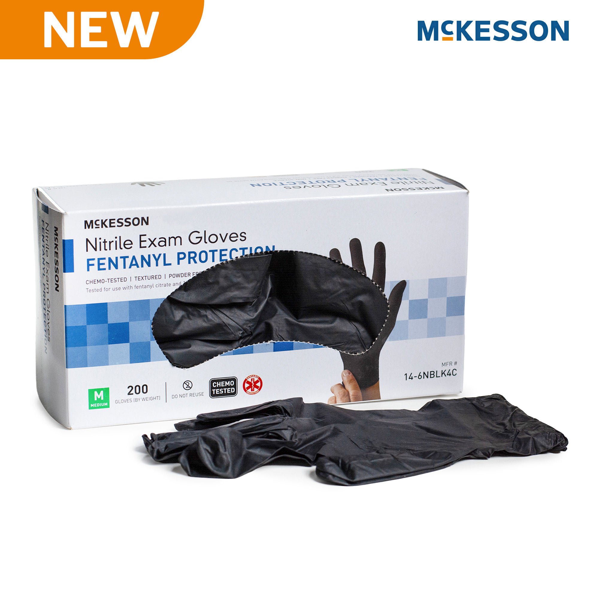 McKesson Brand - 14-6NBLK4C McKesson Confiderm® 6.8C Nitrile Exam Glove