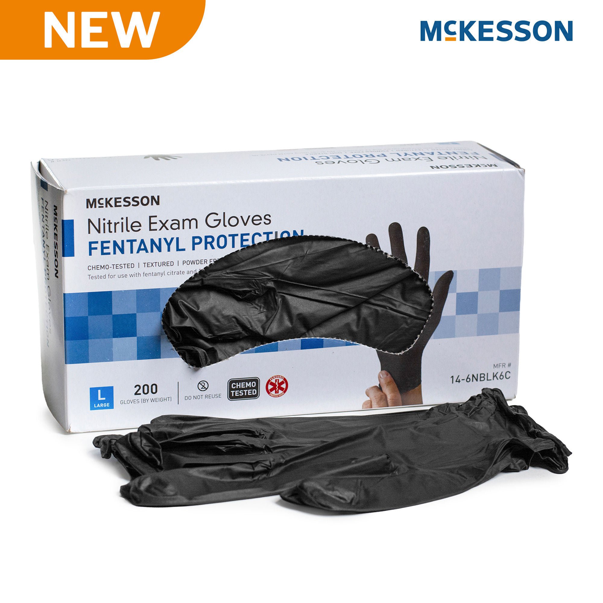 McKesson Brand - 14-6NBLK6C McKesson Confiderm® 6.8C Nitrile Exam Glove