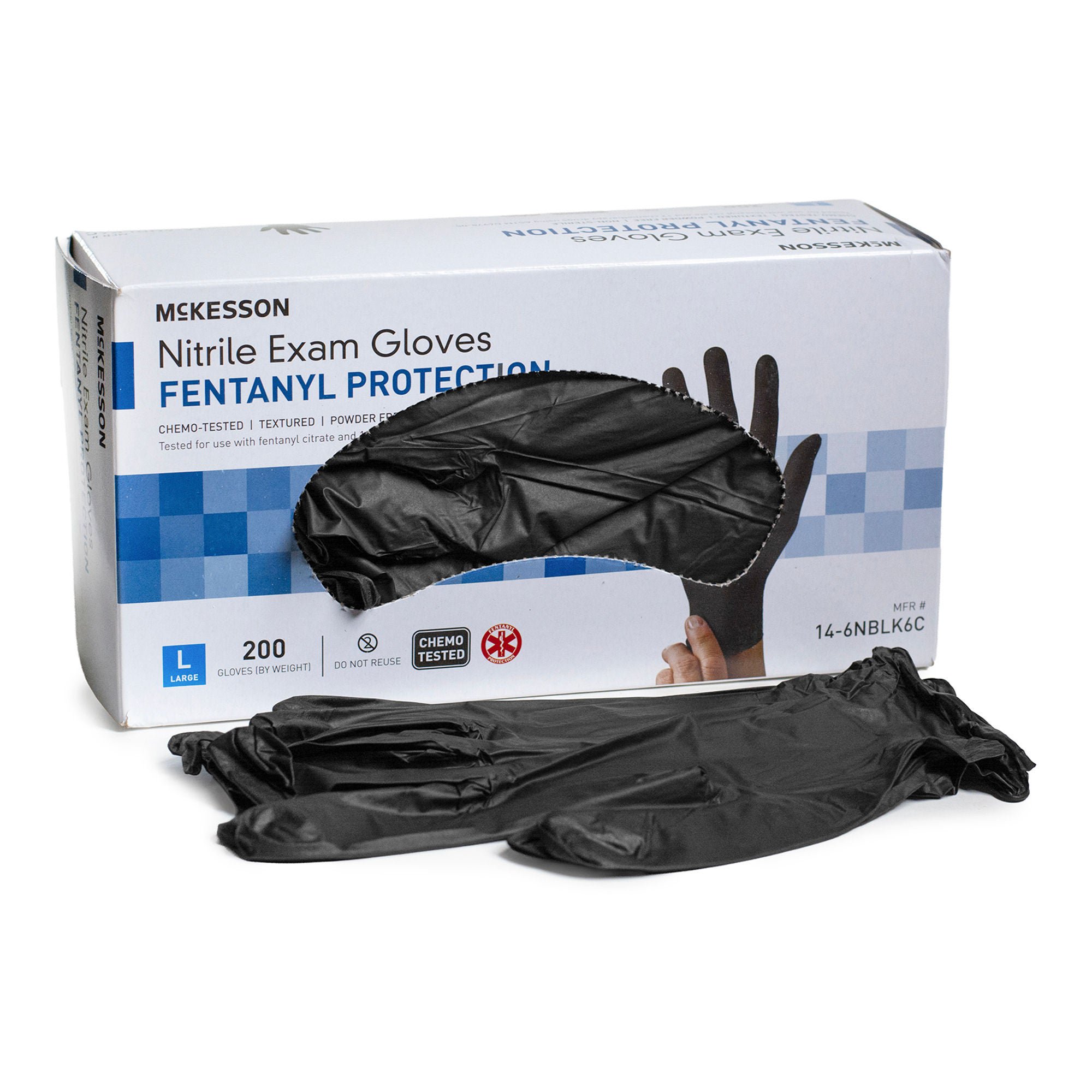 McKesson Brand - 14-6NBLK6C McKesson Confiderm® 6.8C Nitrile Exam Glove