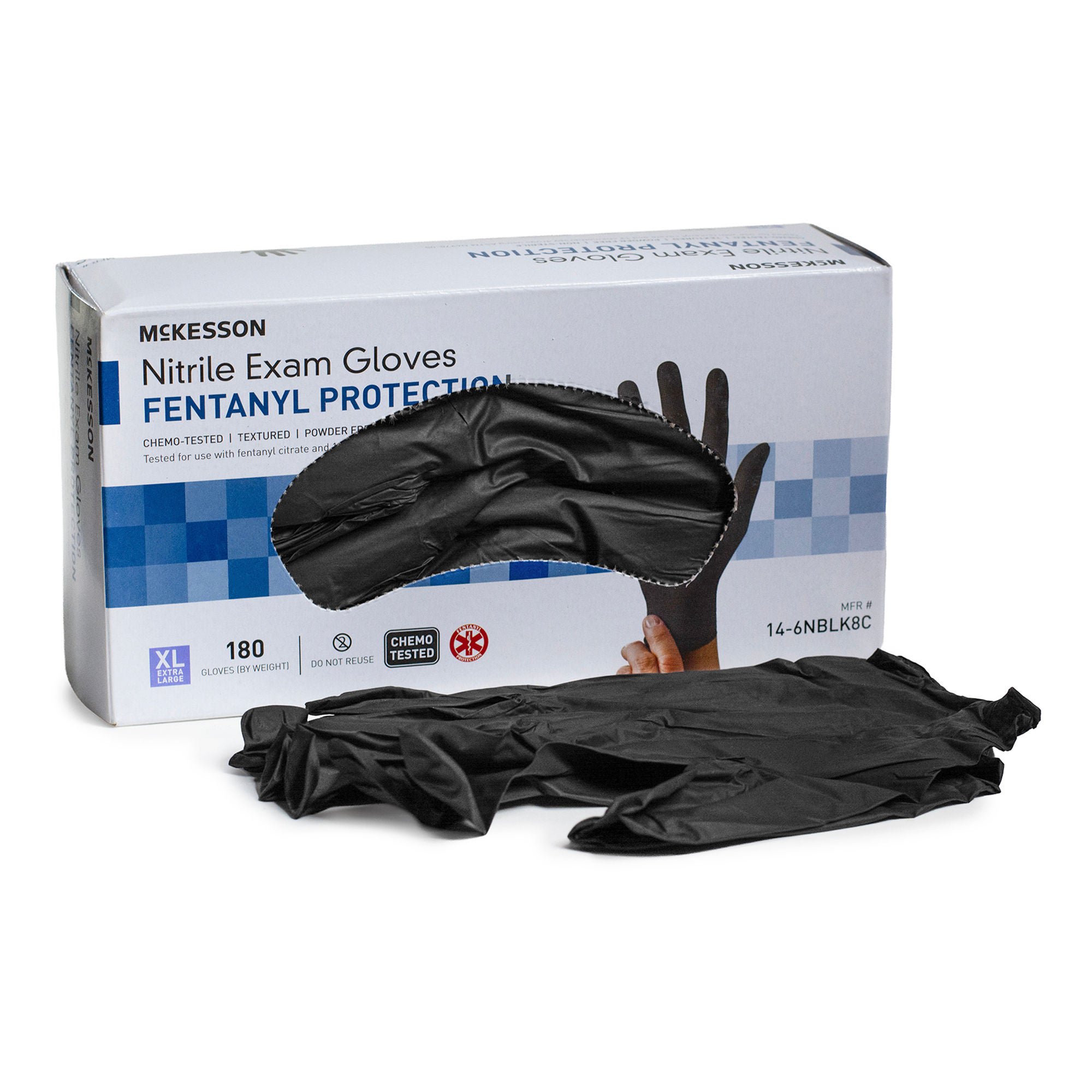McKesson Brand - 14-6NBLK8C McKesson Confiderm® 6.8C Nitrile Exam Glove