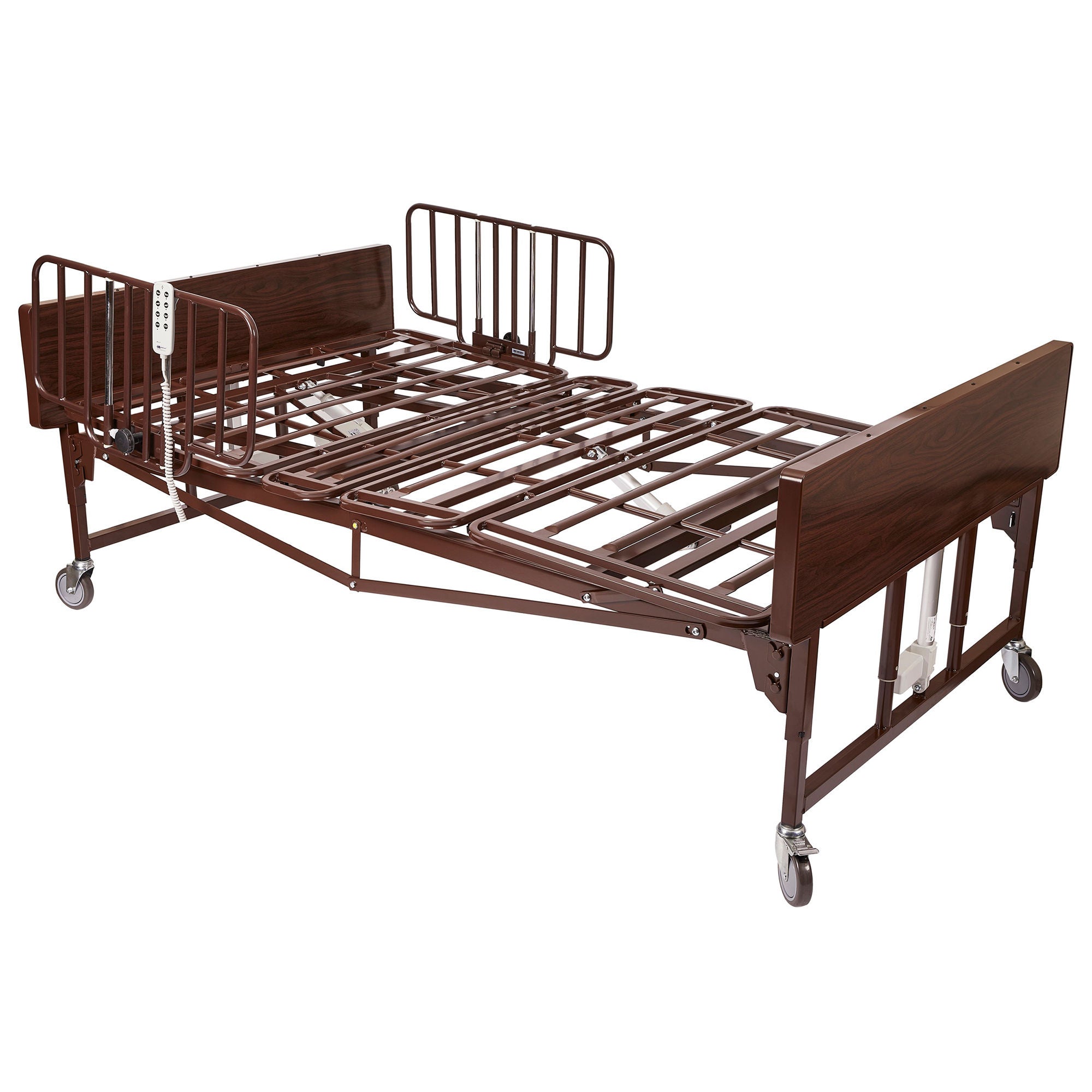 Medacure Inc - HCFE54-HR Electric Bariatric Bed MedaCure® Bariatric 80 Inch Length Slat Deck 8 Functions 18 to 27 Inch Height